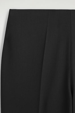 CROPPED FLARED PANTS — BLACK 6