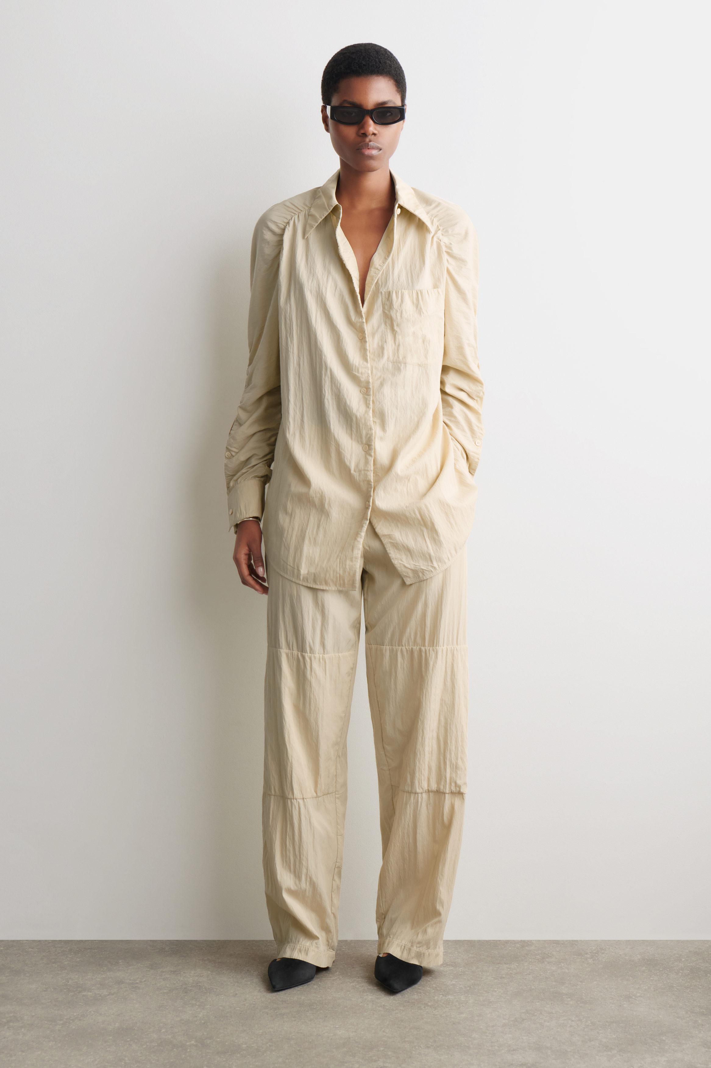 CRINKLED-SILK SHIRT - thumbnail 2