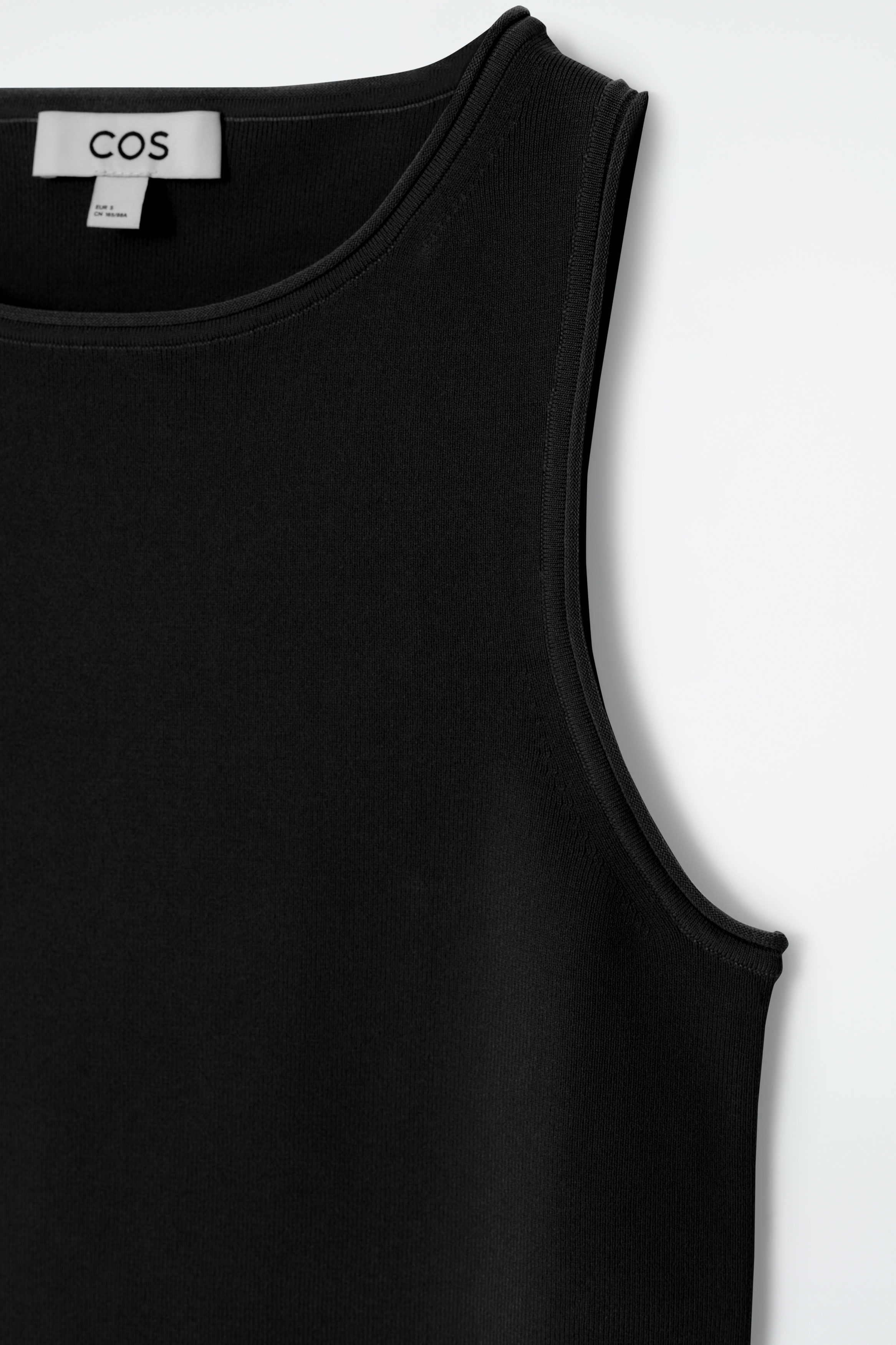 トップス yo BIOTOP knit tank top black TUBULAR KNITTED TANK TOP - BLACK | COS