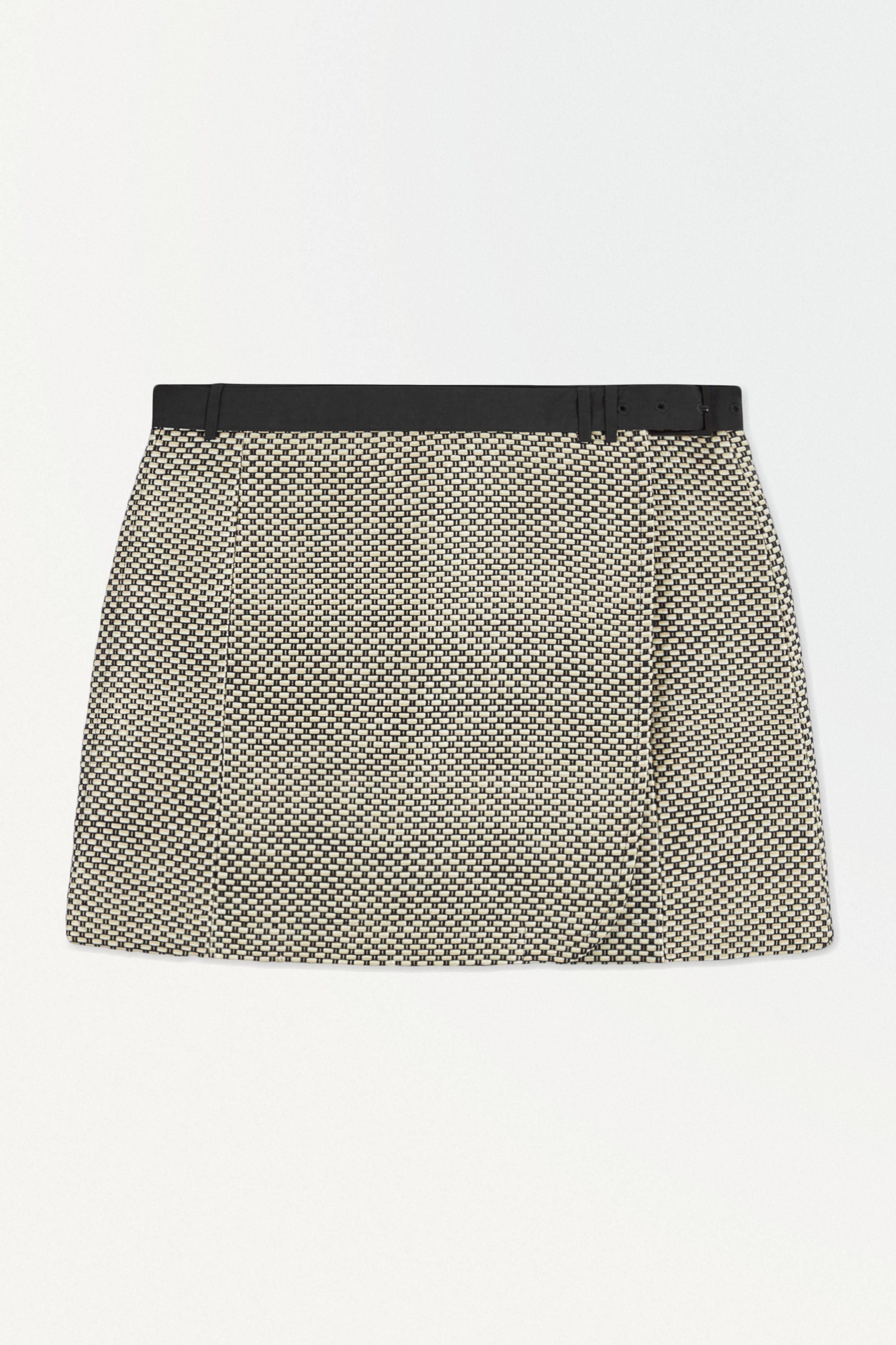 THE BELTED RAFFIA MINI SKIRT
