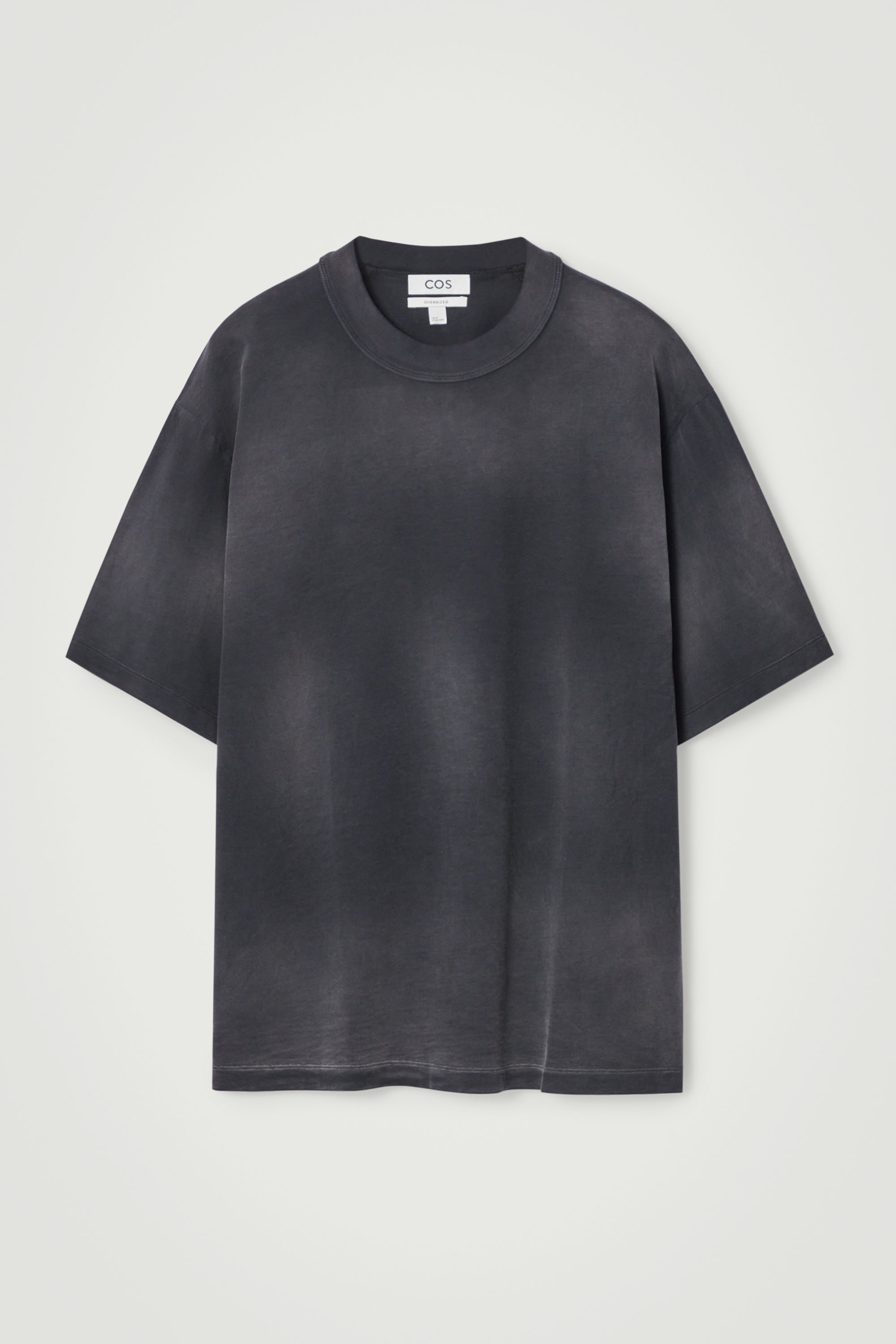 ★PISCESS★Cotton Mesh Slim Fit T-shirt★Brown★大人気★ SLIM COTTON-CREPE T-SHIRT - DARK GRAY | COS
