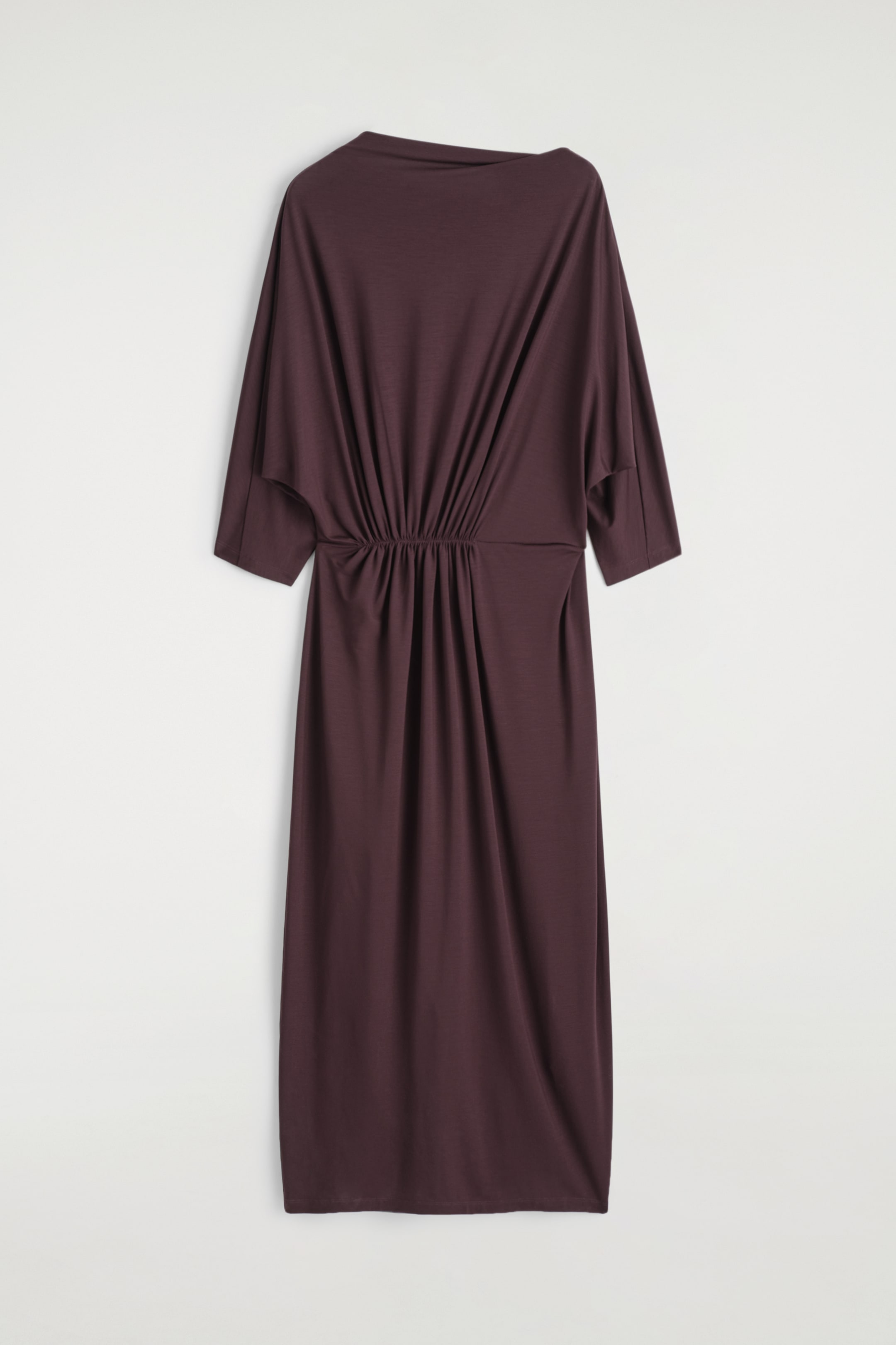 Größeres Bild anzeigen: DRAPIERTES MIDIKLEID MIT RAFFUNGEN AN DER TAILLE - BURGUNDERROT - Ladies | H&M AT 5