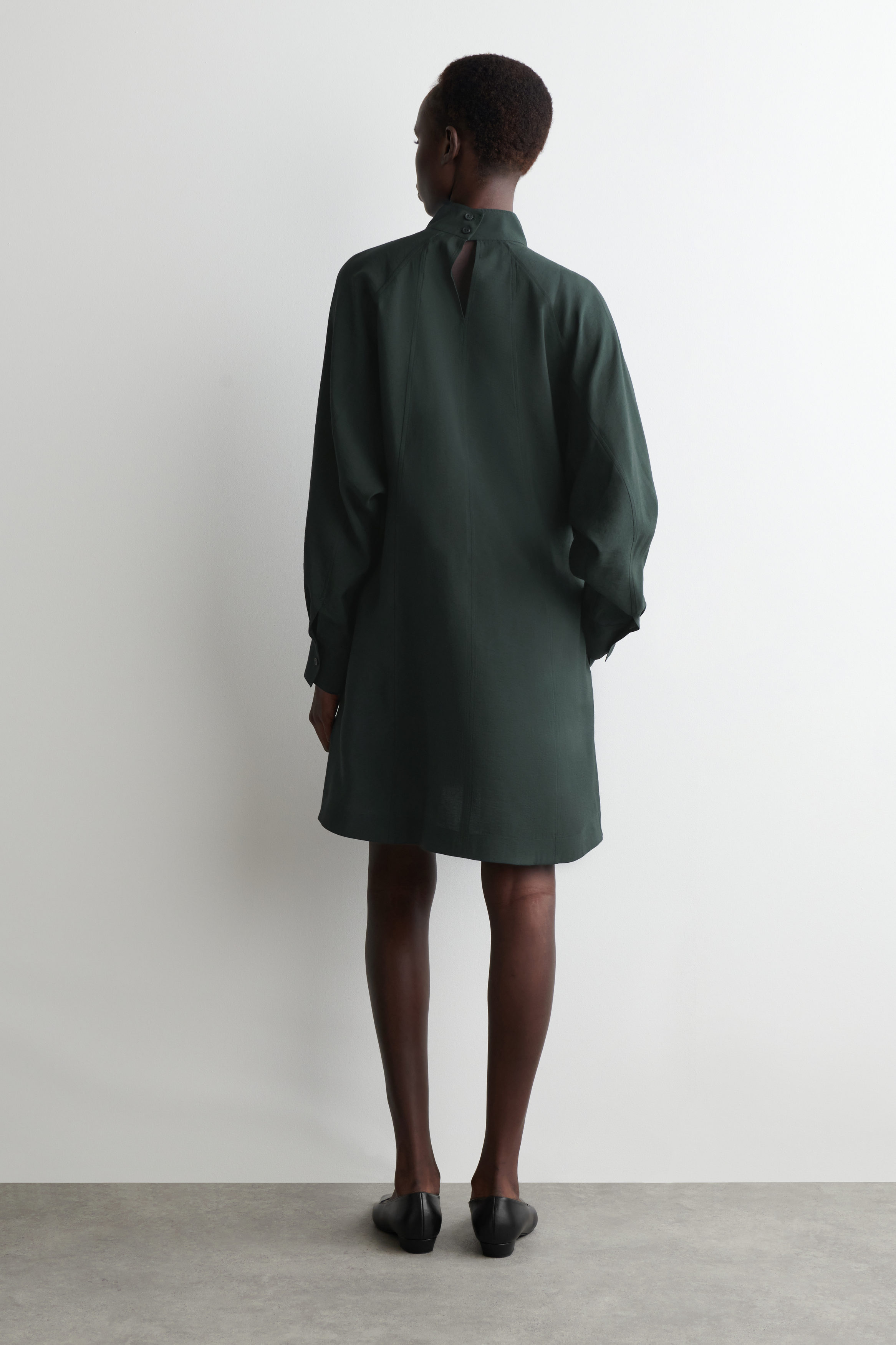 BATWING-SLEEVE MINI DRESS - BLACK | COS BATWING-SLEEVE MINI DRESS - BLACK | COS