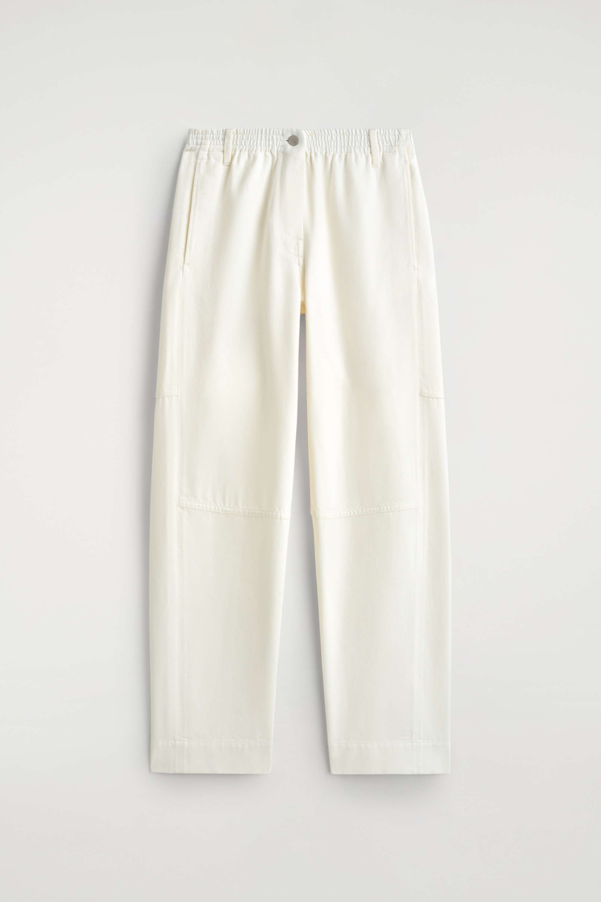 PANELLED DENIM WIDE-LEG TROUSERS