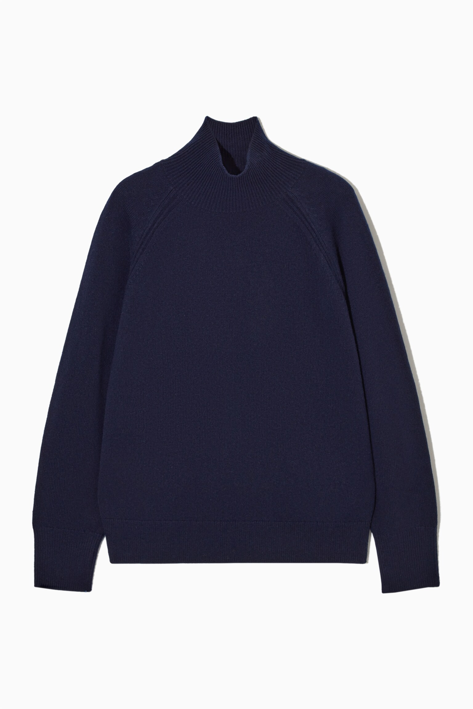 PURE CASHMERE TURTLENECK JUMPER - DARK NAVY - 1