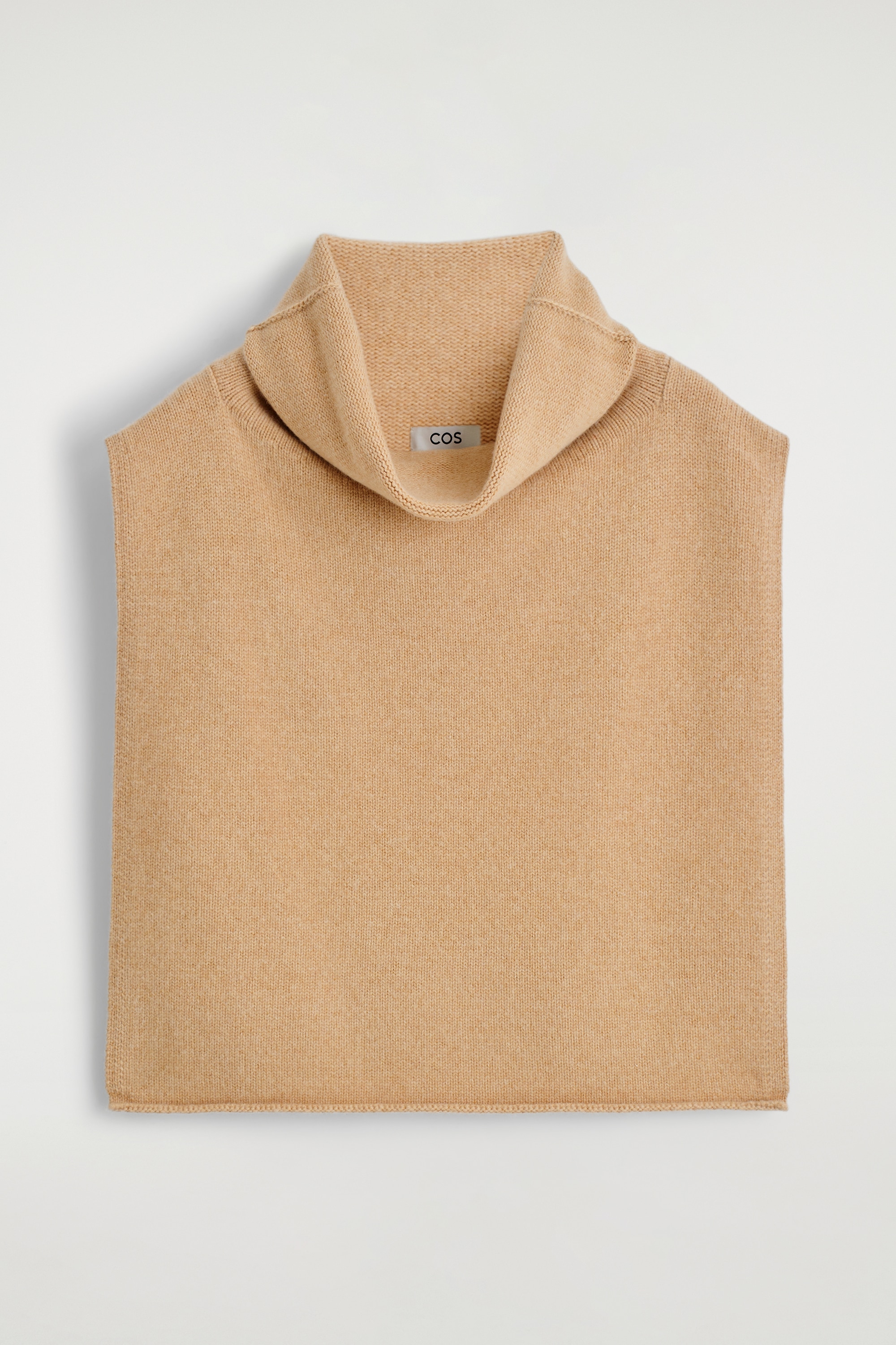 WOOL-CASHMERE BIB VEST - BEIGE/RED