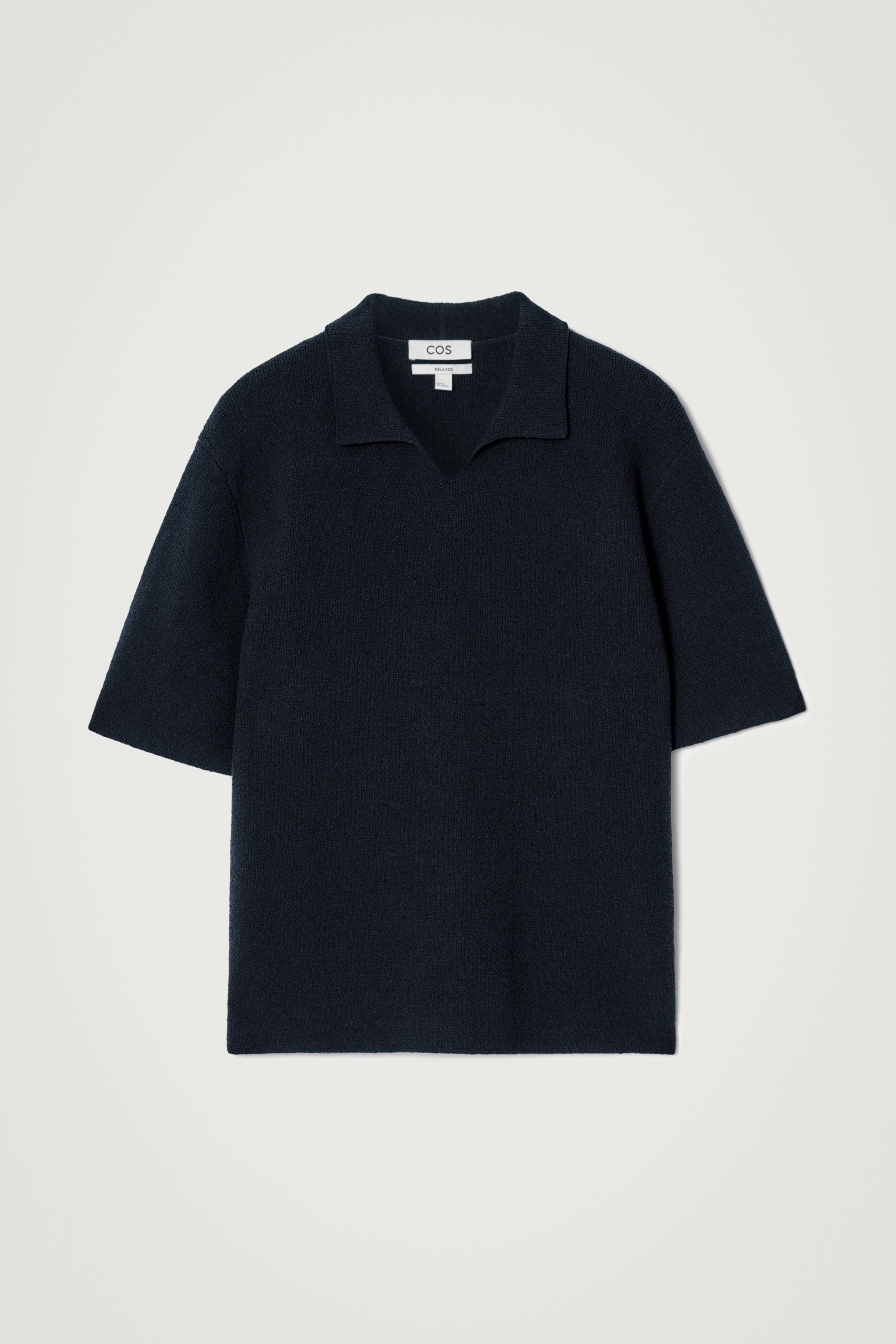 Grösseres Bild ansehen: POLOSHIRT AUS BOUCLÉ-STRICK MIT OFFENEM KRAGEN - NAVYBLAU - HERREN | H&M CH 7