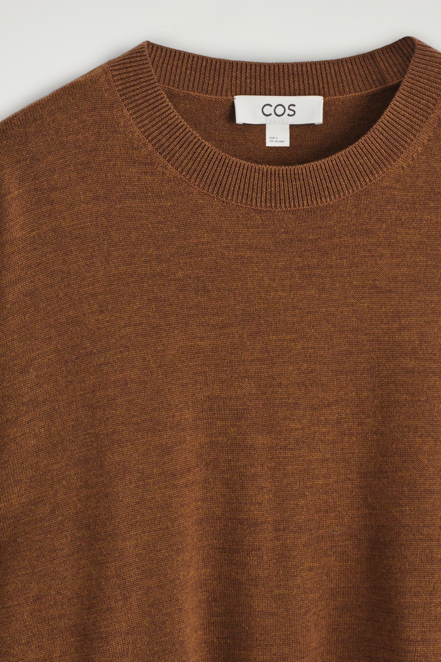 PULLOVER AUS MERINOWOLLE MIT RUNDHALSAUSSCHNITT - BRAUN MELIERT/SCHWARZ - 4