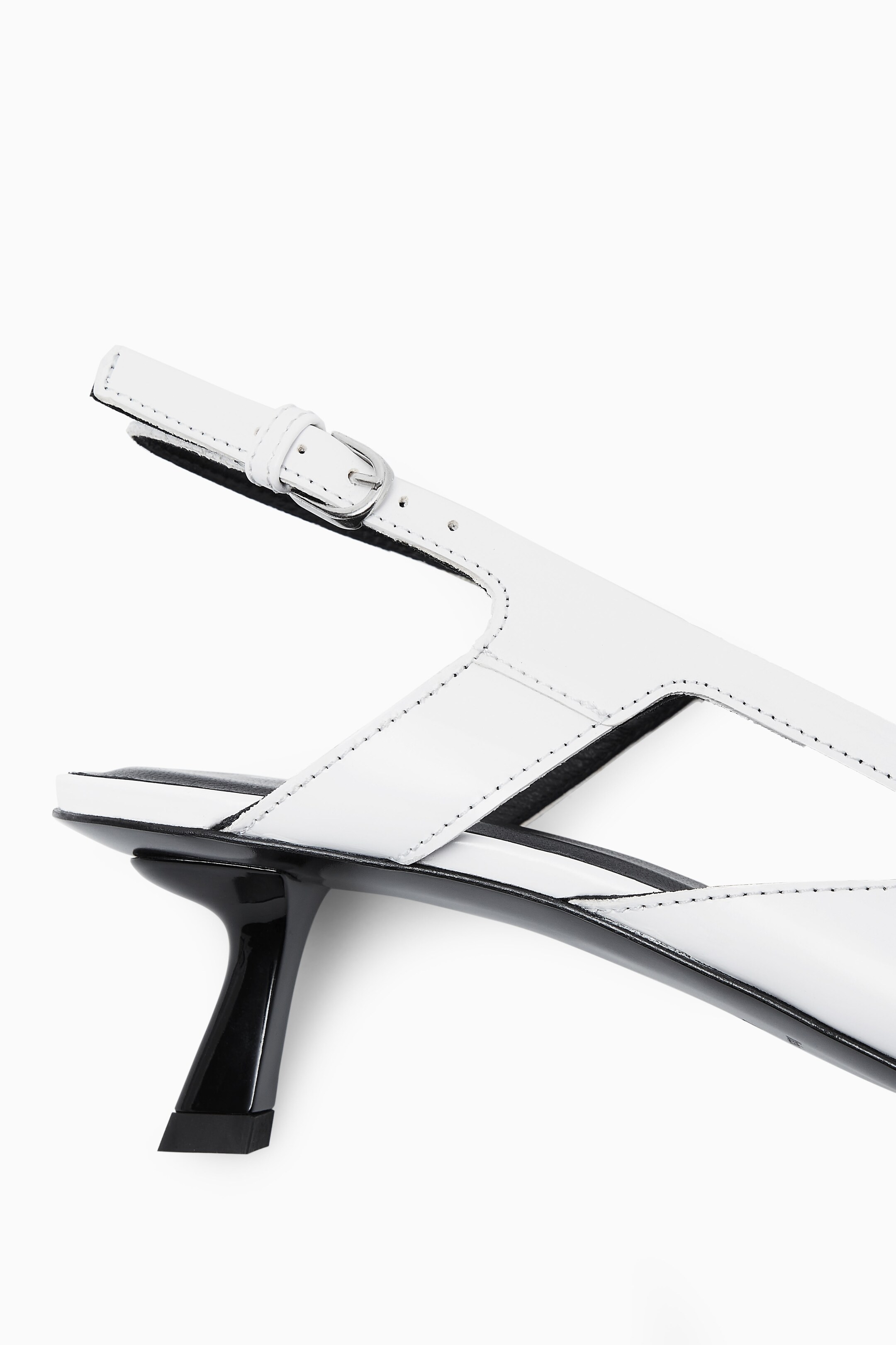 View larger image: POINTED MESH SLINGBACK KITTEN HEELS - OFF-WHITE - Ladies | H&M GB 4