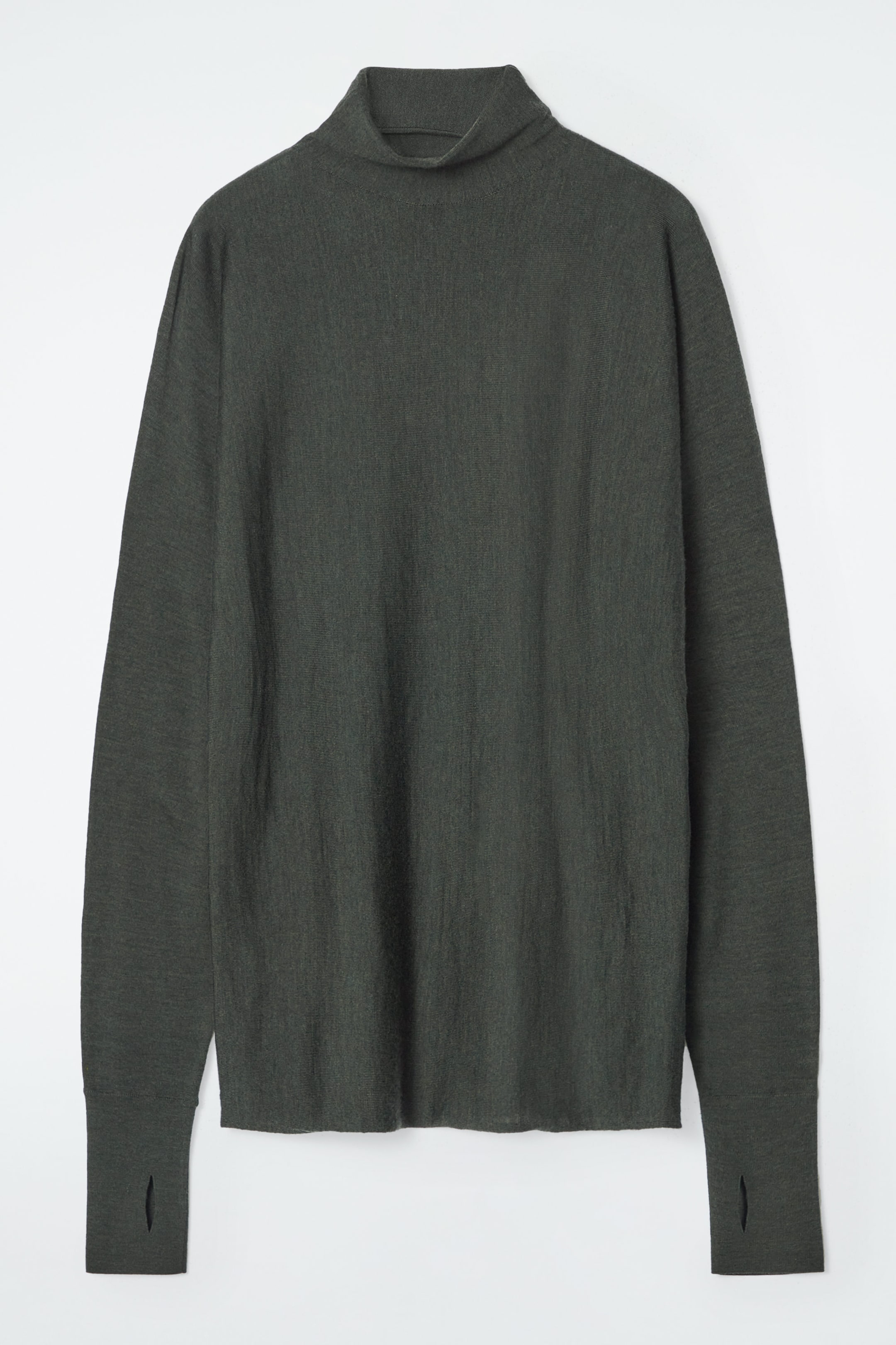 THE FUNNEL-NECK MERINO WOOL JUMPER