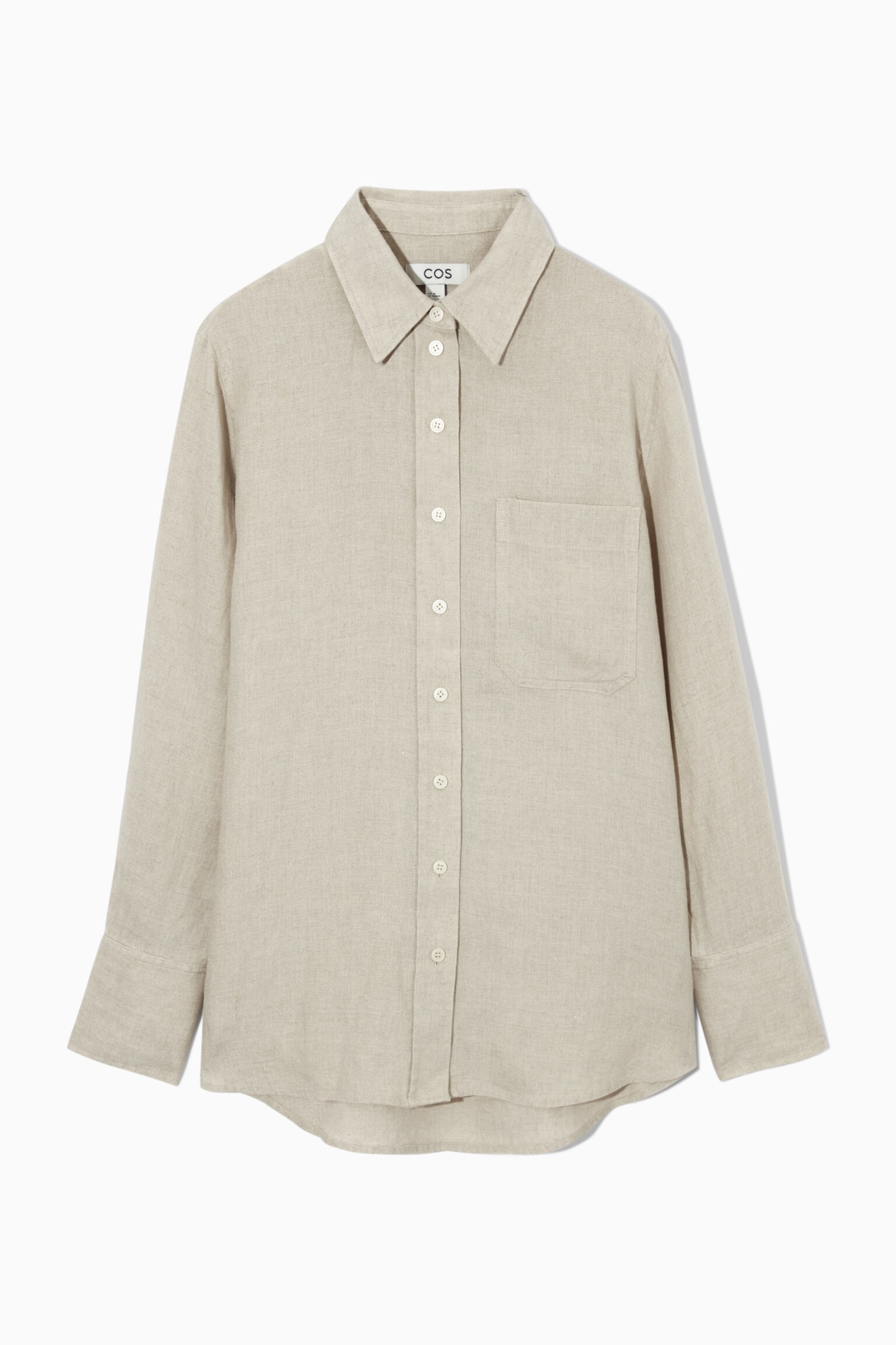 CAMICIA OVERSIZE IN LINO - STONE/VERDE PALLIDO/GIALLO BURRO/BIANCO/BLU NAVY