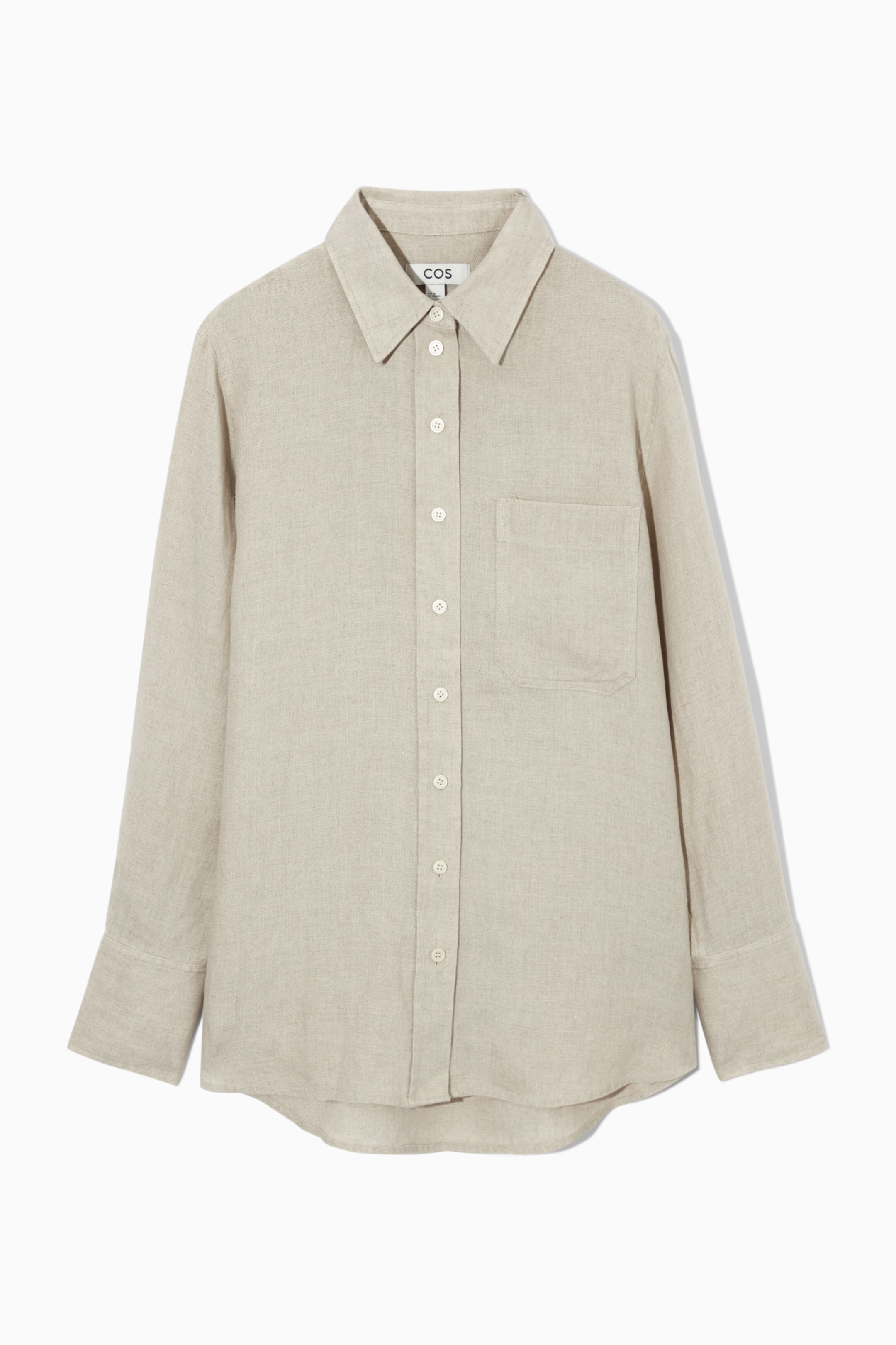 Agrandir l'image: CHEMISE OVERSIZE EN LIN - GRÈGE - FEMME | H&M FR 1
