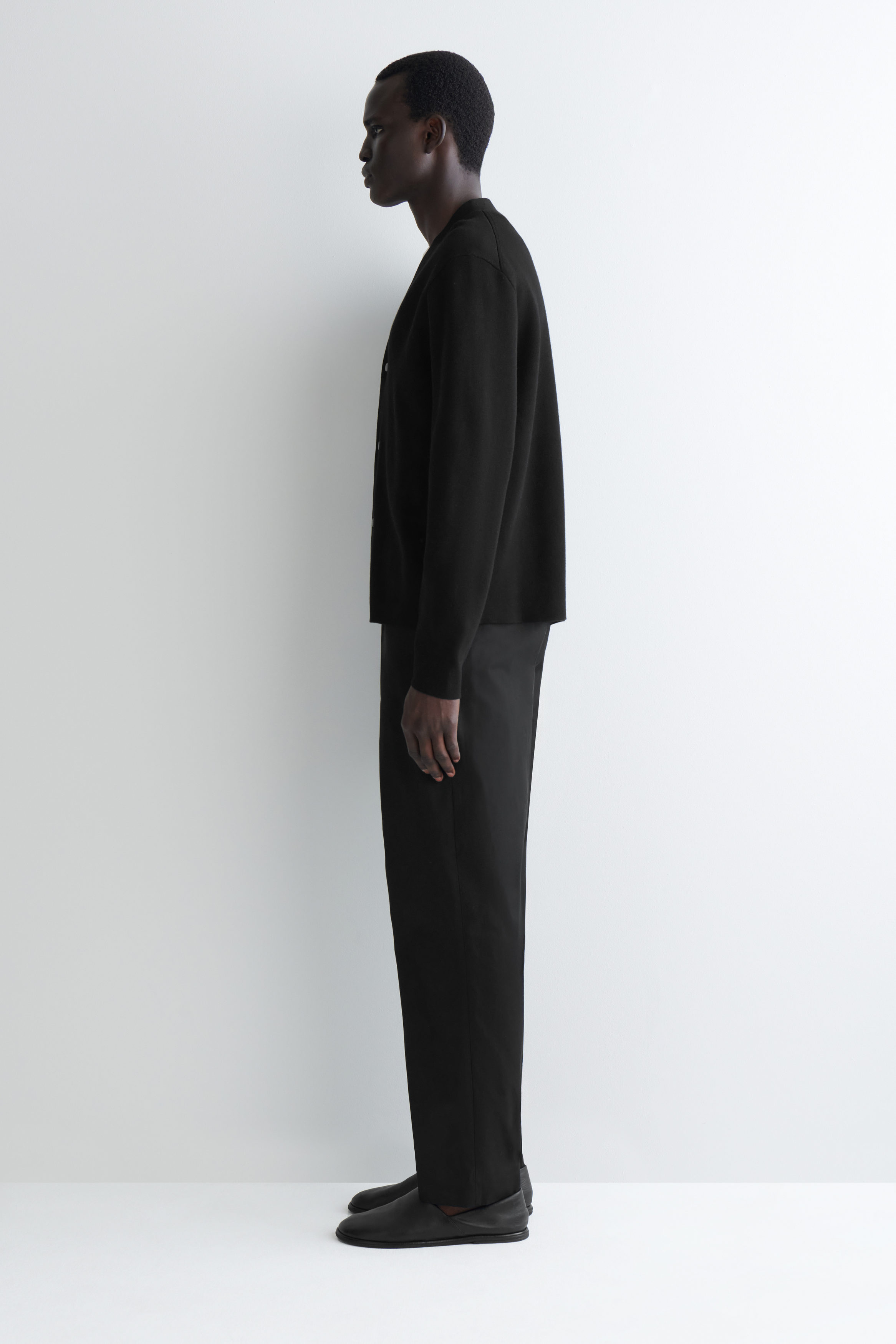 DOUBLE-FACED KNITTED CARDIGAN - BLACK | COS US