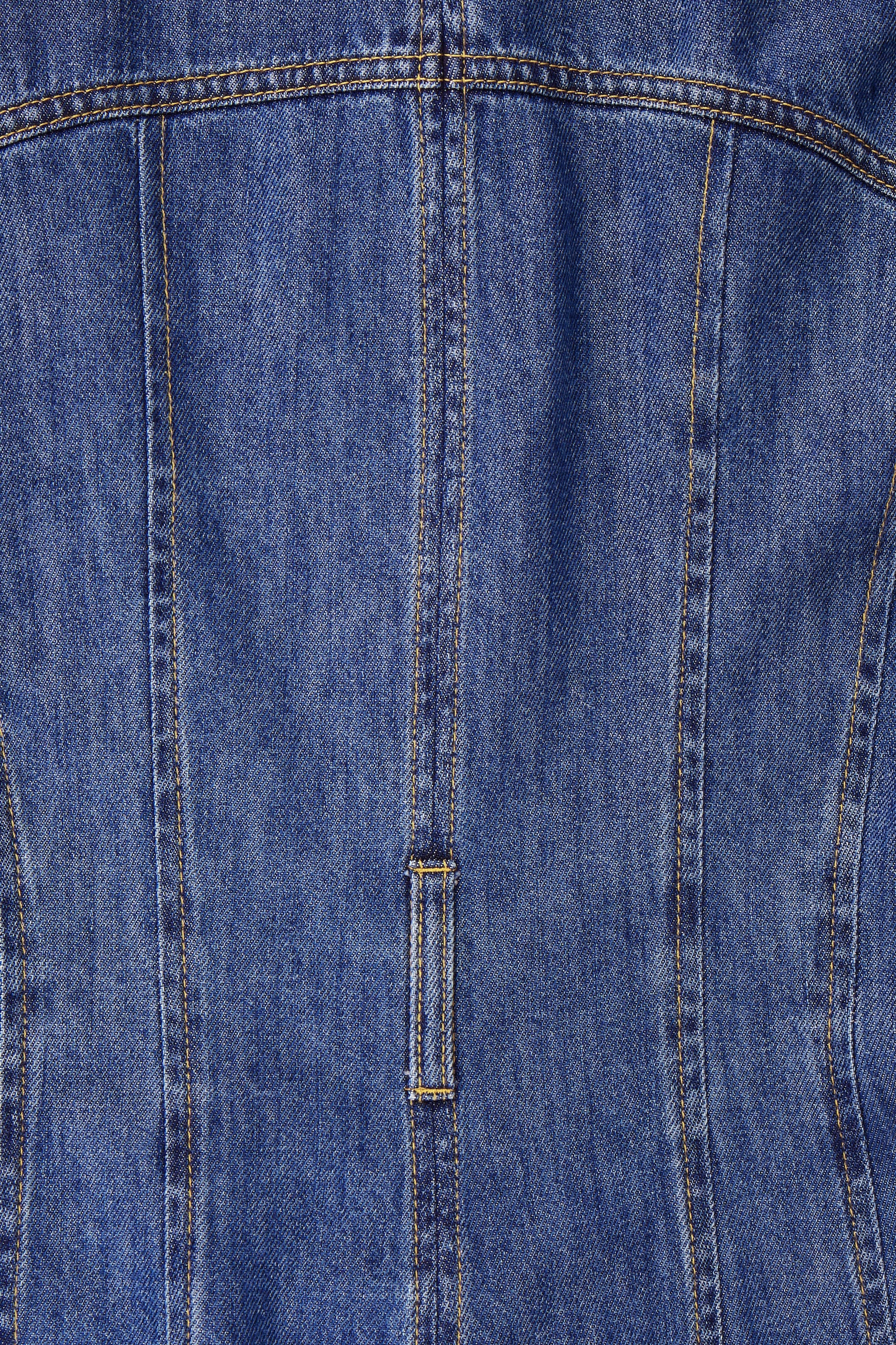 OVERSIZED WAISTED DENIM SHIRT DRESS - BLUE - 3
