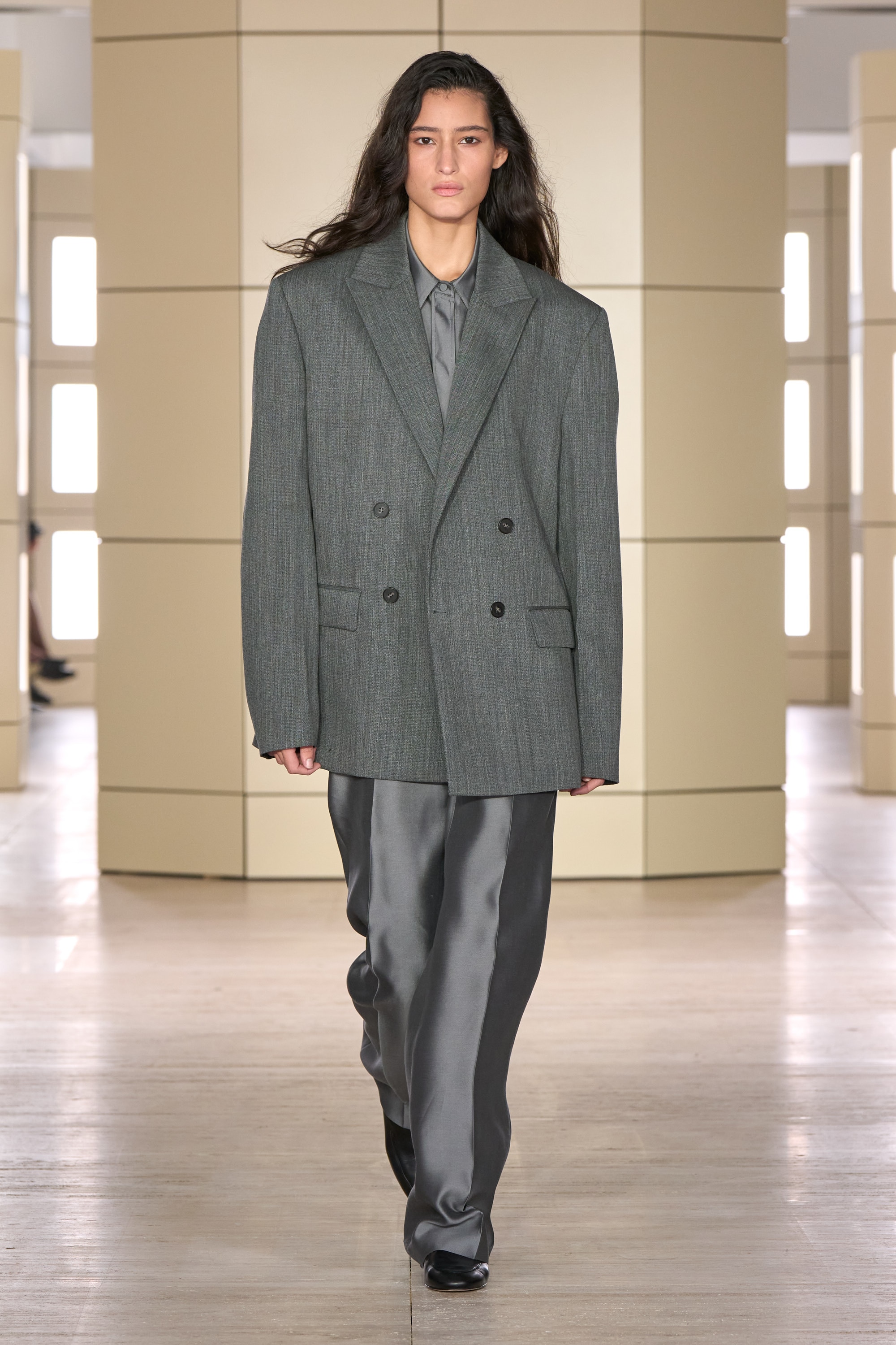 TAILORED SILK STRAIGHT-LEG PANTS - PEWTER | COS US