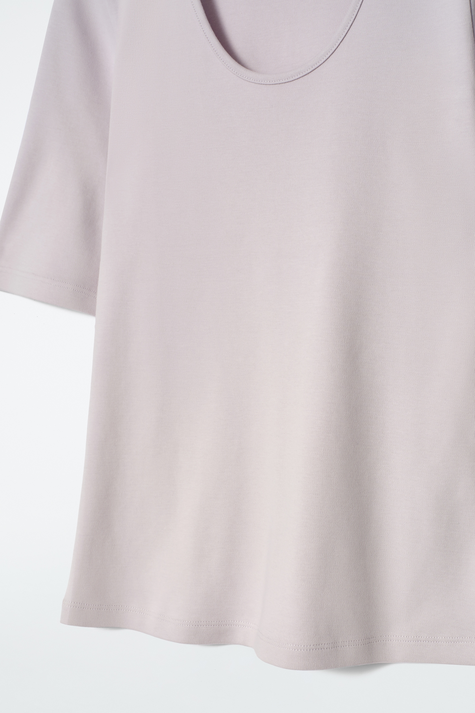 CAMISETA DE ALGODÓN CON CUELLO REDONDO - VIOLETA/CRUDO/NEGRO - 4