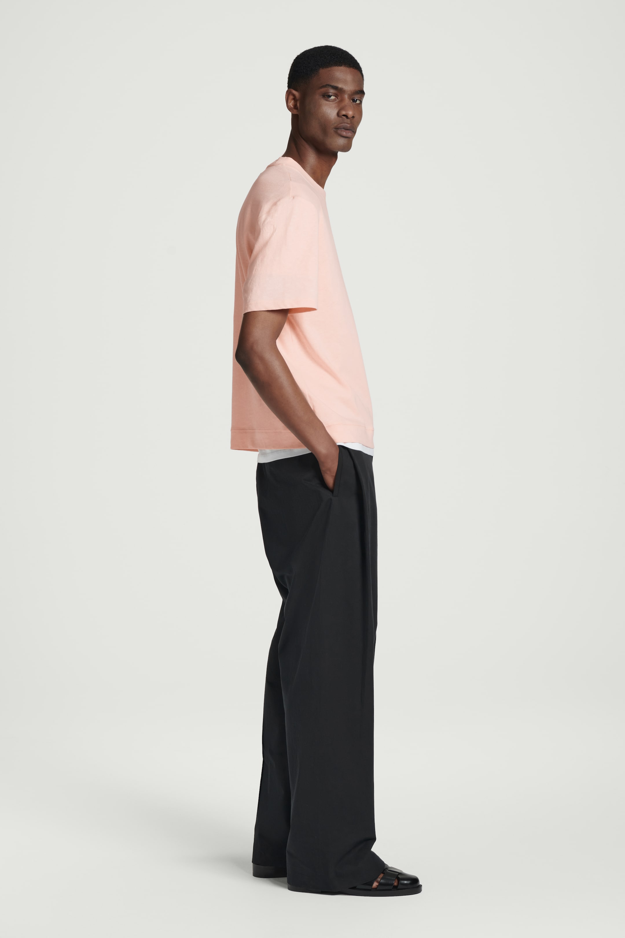 Visualizza immagine più grande: T-SHIRT IN COTONE E LINO FIAMMATO TAGLIO RILASSATO - ALBICOCCA - UOMO | H&M IT 3