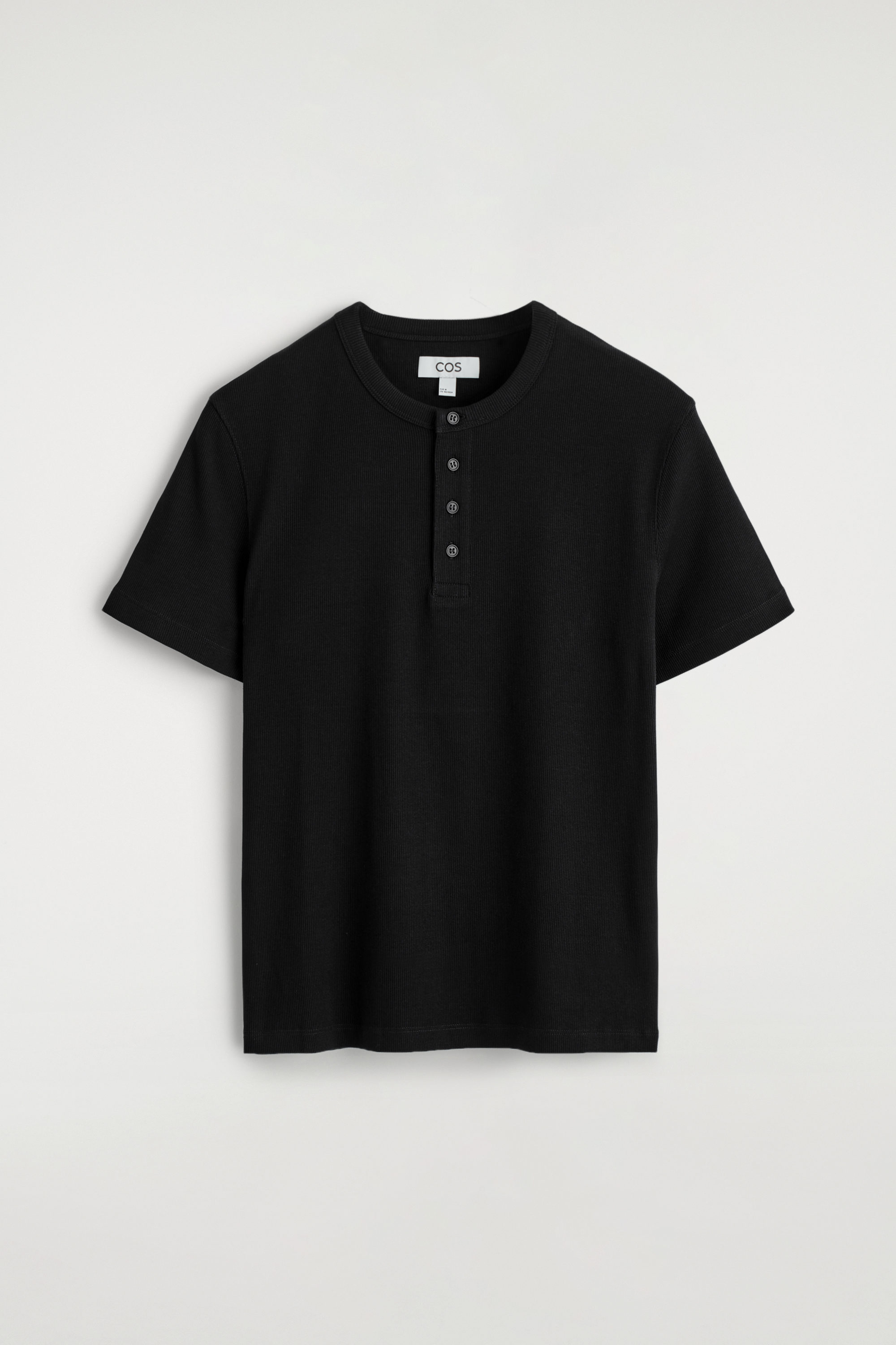 SEERSUCKER HALF-ZIP POLO SHIRT - LIGHT BLUE | COS