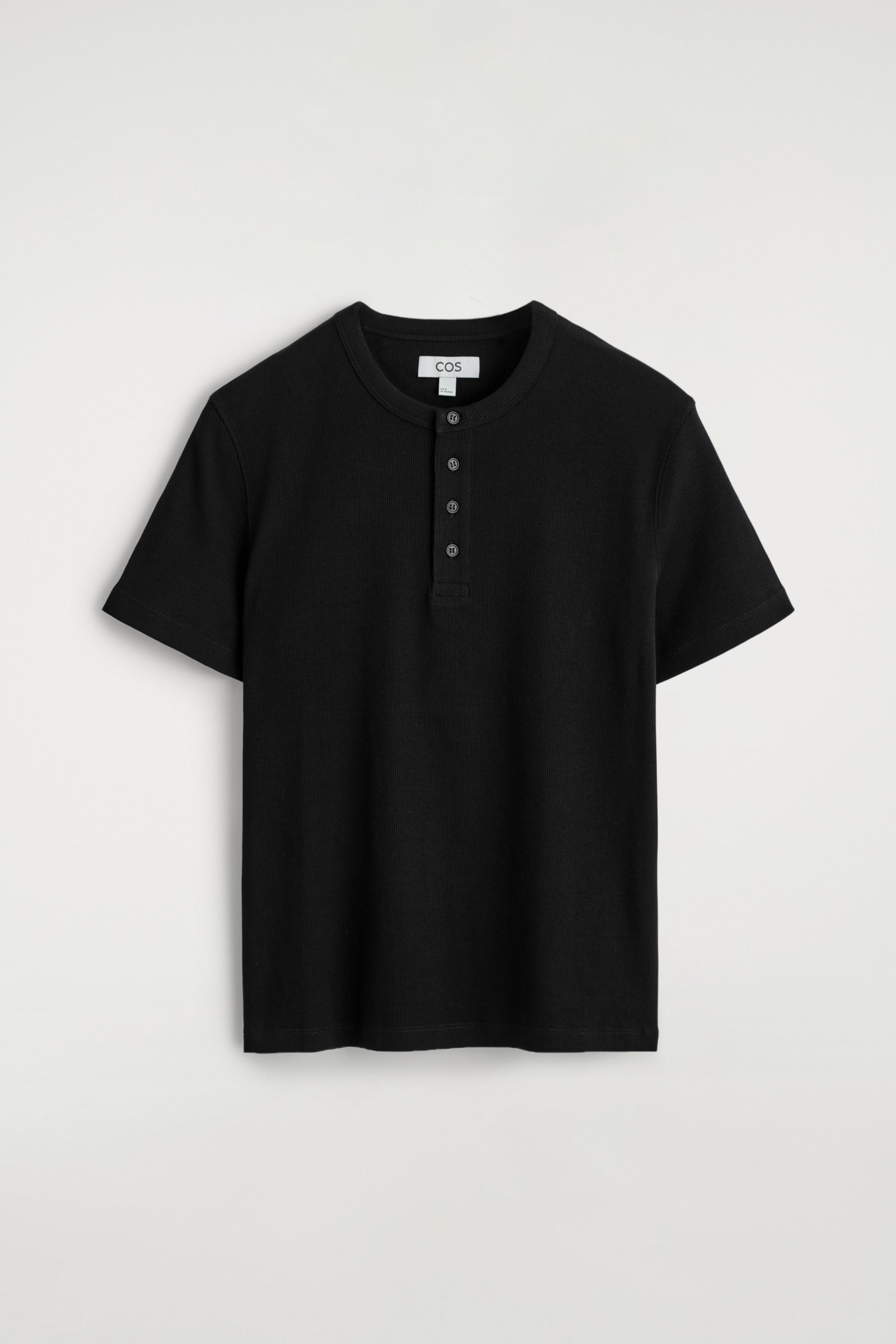 SLIM FIT RIBBAD HENLEY T-SHIRT