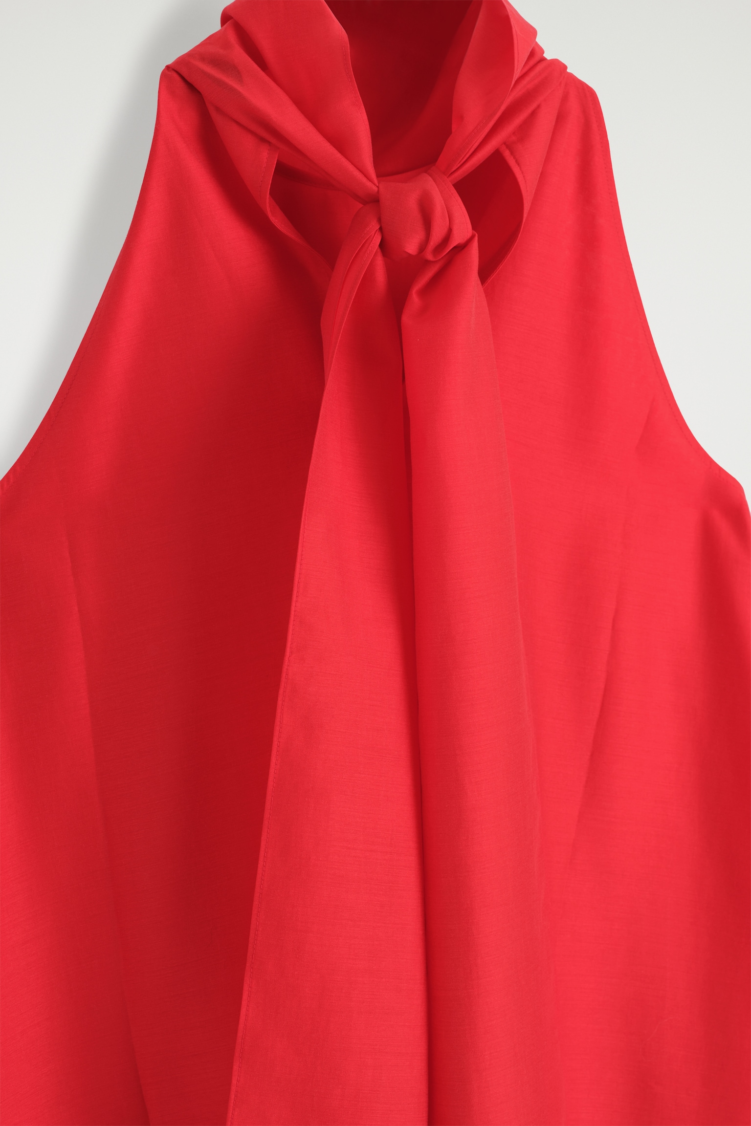 FLUID HALTERNECK MINI DRESS - RED - 6