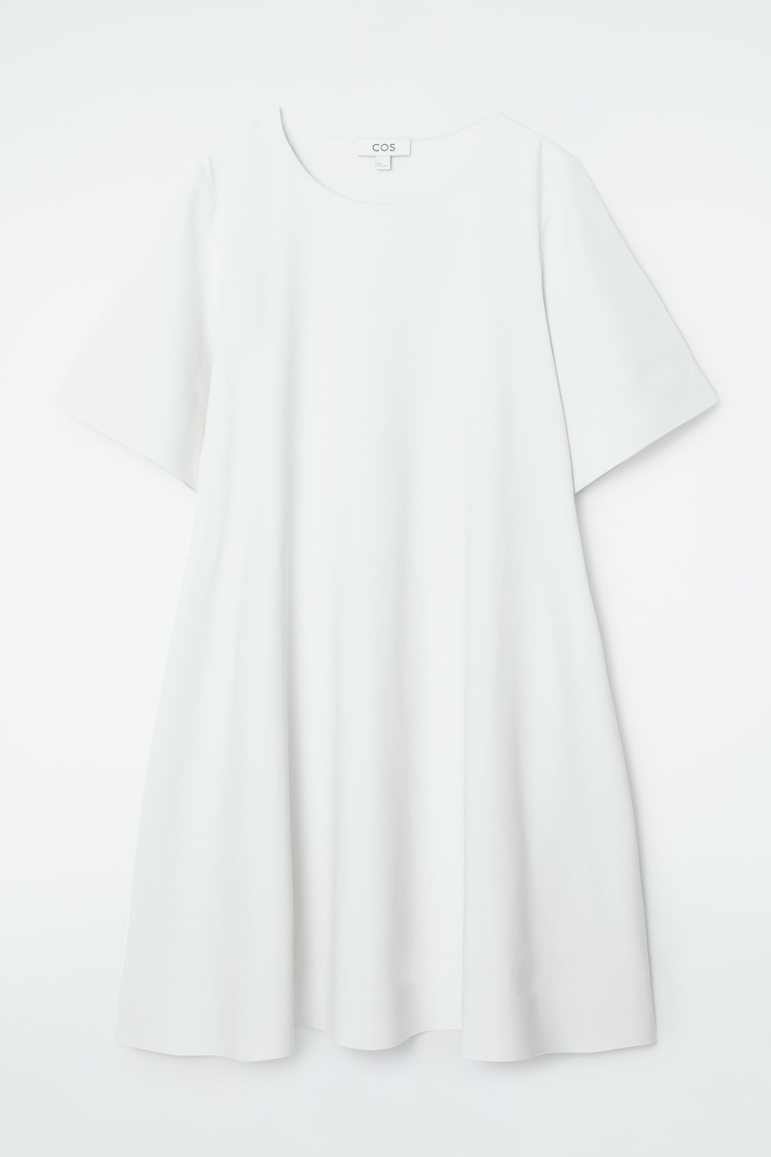 FLARED MINI T-SHIRT DRESS - LIGHT GREY/BLACK/LIGHT GREEN