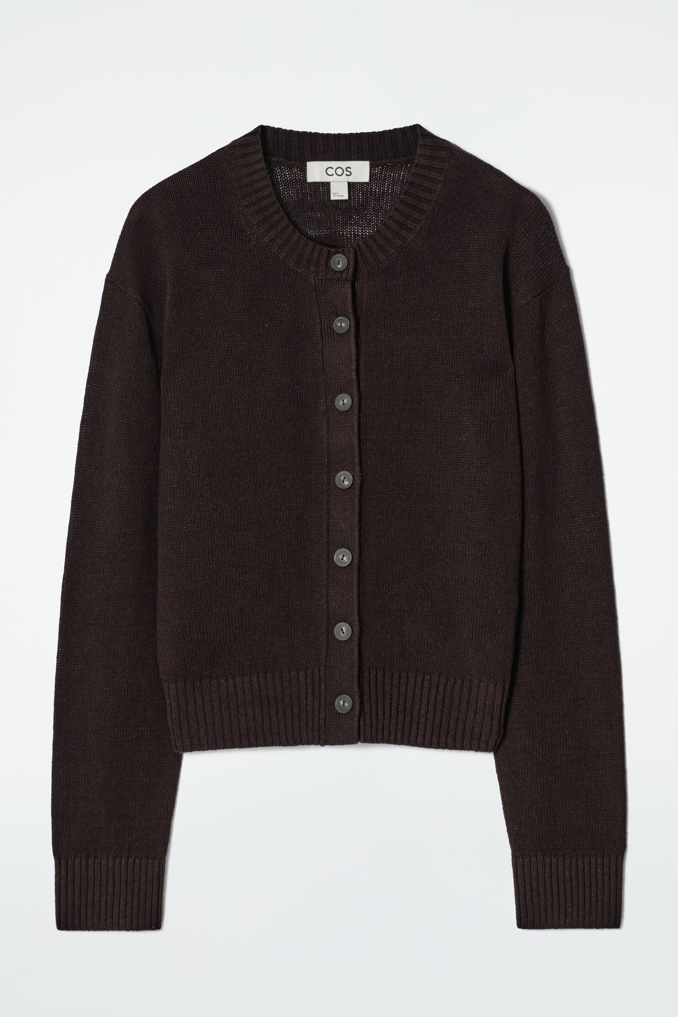 Grotere afbeelding bekijken: GEBREIDE LINNEN CARDIGAN - DONKERBRUIN - DAMES | H&M NL 6