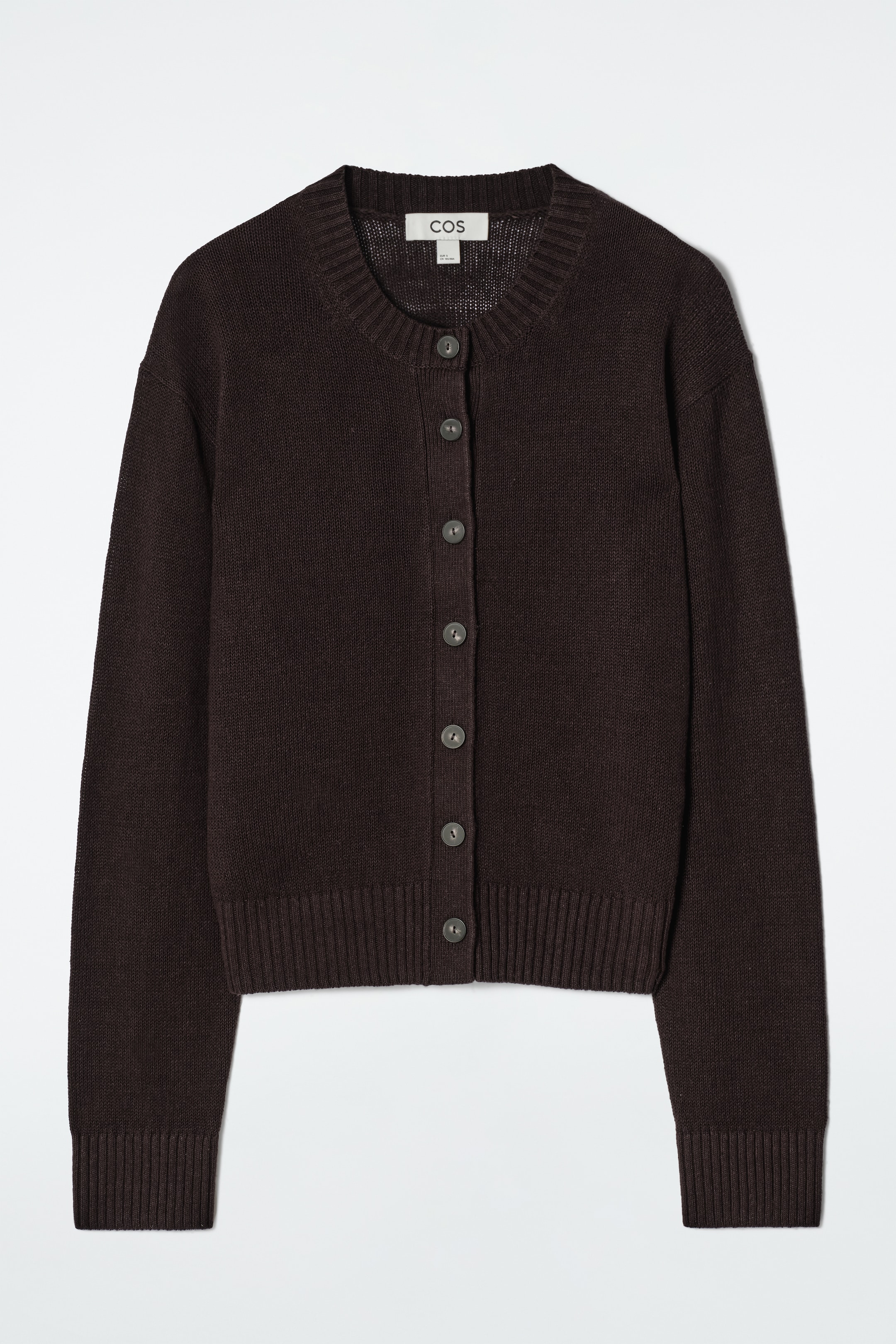 Grösseres Bild ansehen: STRICKJACKE AUS LEINEN - DUNKELBRAUN - DAMEN | H&M CH 6