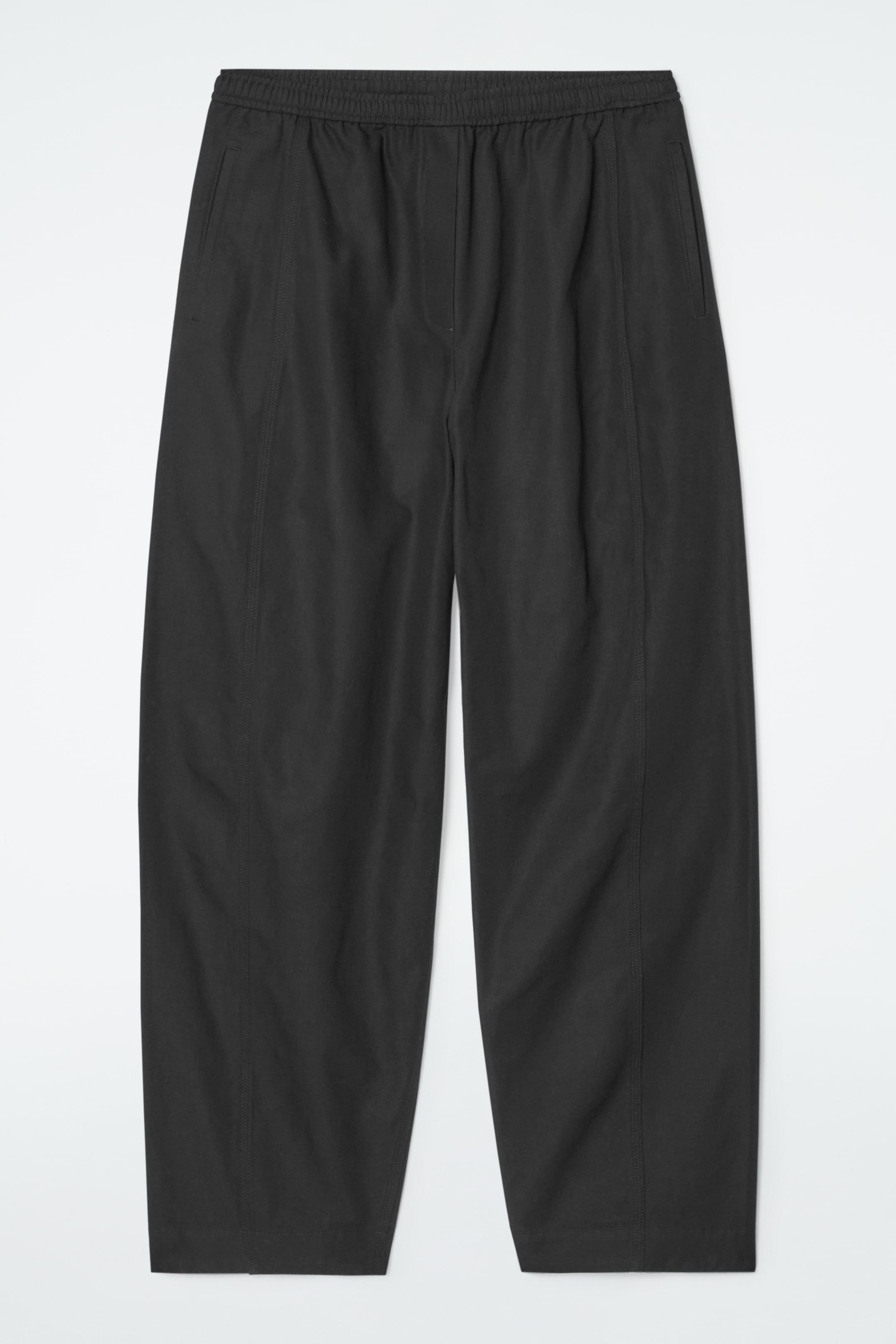 Grösseres Bild ansehen: BAUMWOLLHOSE MIT BARREL-BEIN - SCHWARZ - DAMEN | H&M CH 1