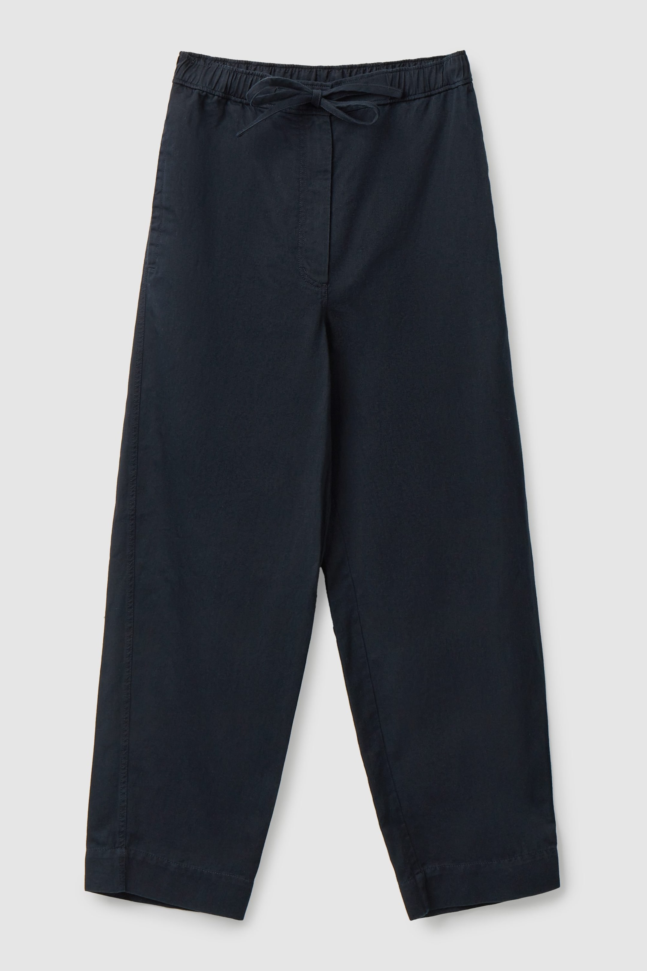 BARREL-LEG DRAWSTRING TROUSERS