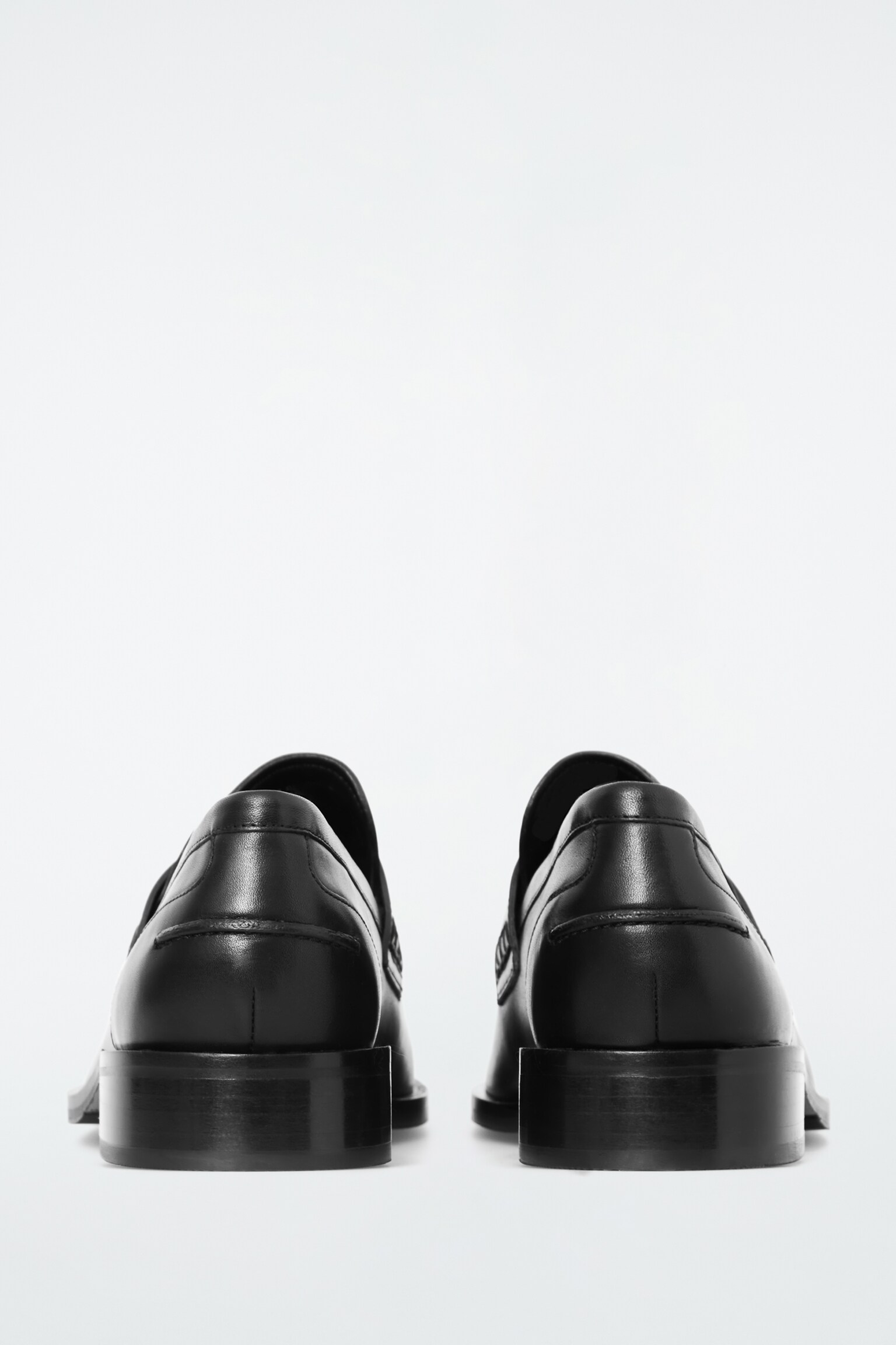 MOCASSINS NERVURÉS EN CUIR - NOIR - 3