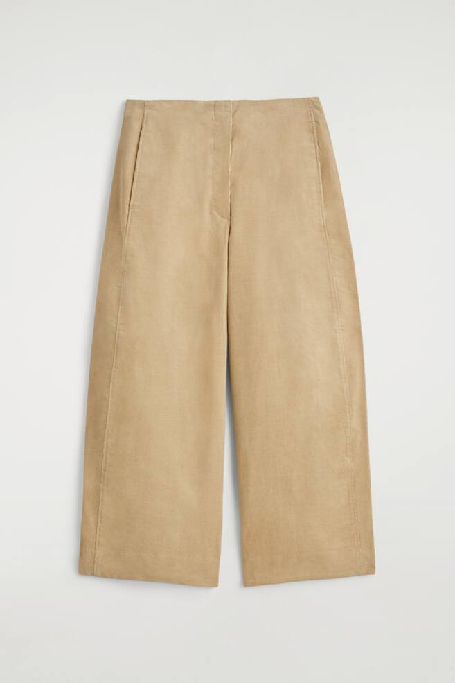 CORDHOSE MIT BARREL-BEIN - BEIGE/NAVYBLAU - 1