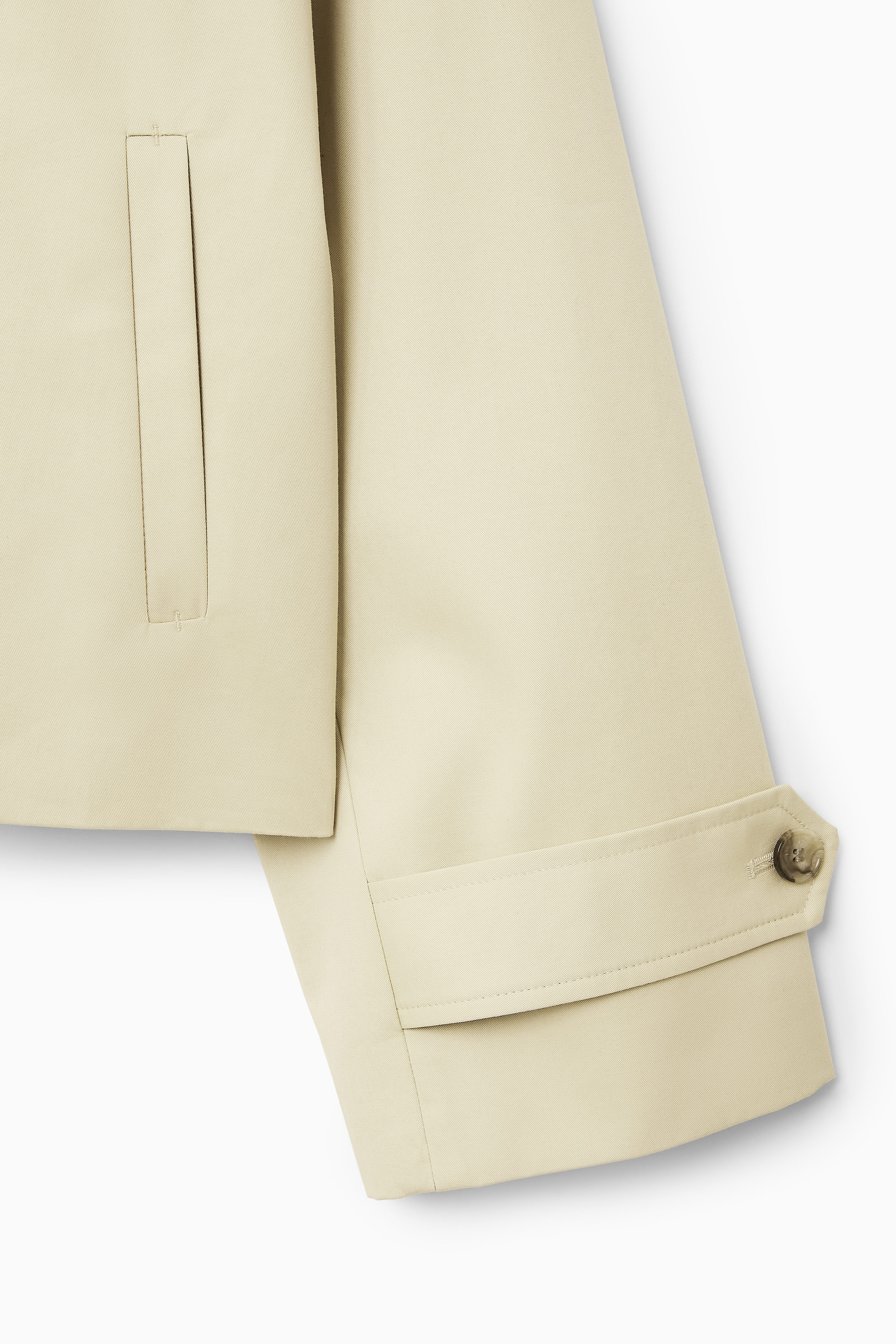 SHORT TWILL TRENCH COAT
