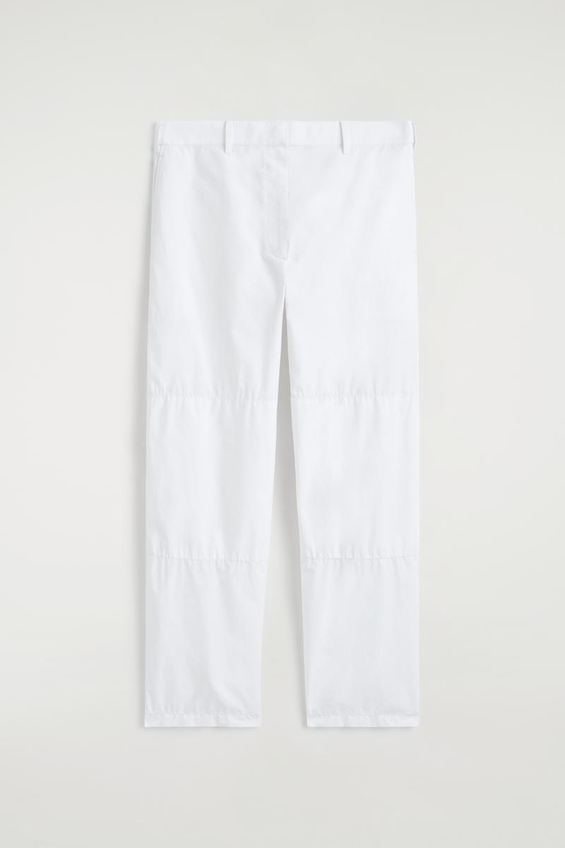 Gathered Panelled Cotton Pants