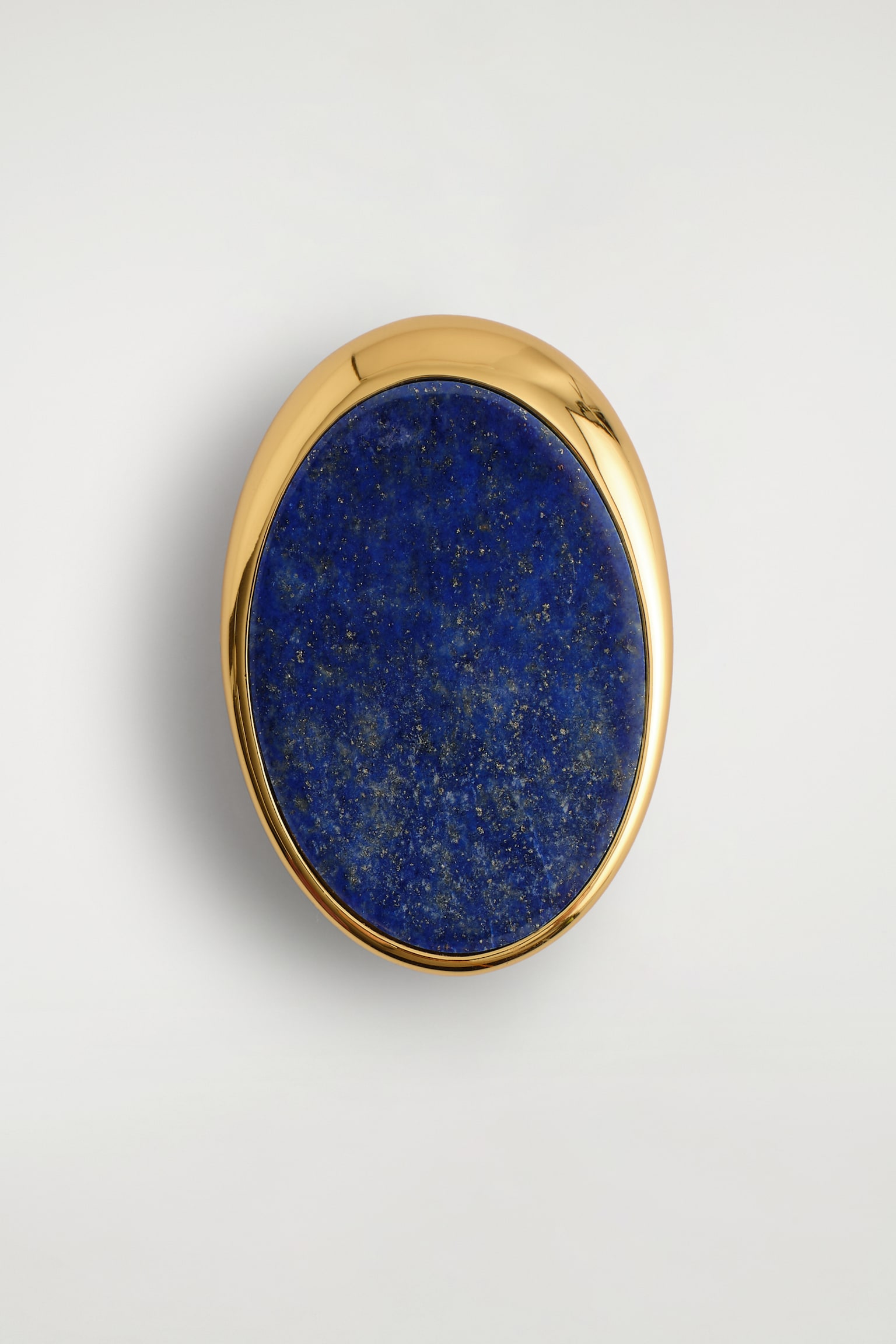 BROŠŇA S LAPIS LAZULI - ZLATÁ / MODRÁ - 1