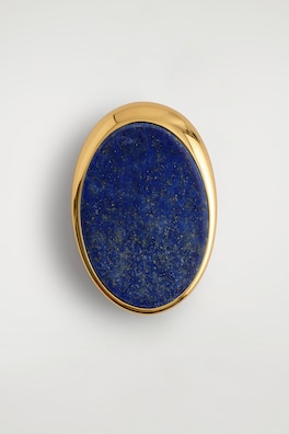 LAPIS LAZULI BROOCH — GOLD / BLUE 3