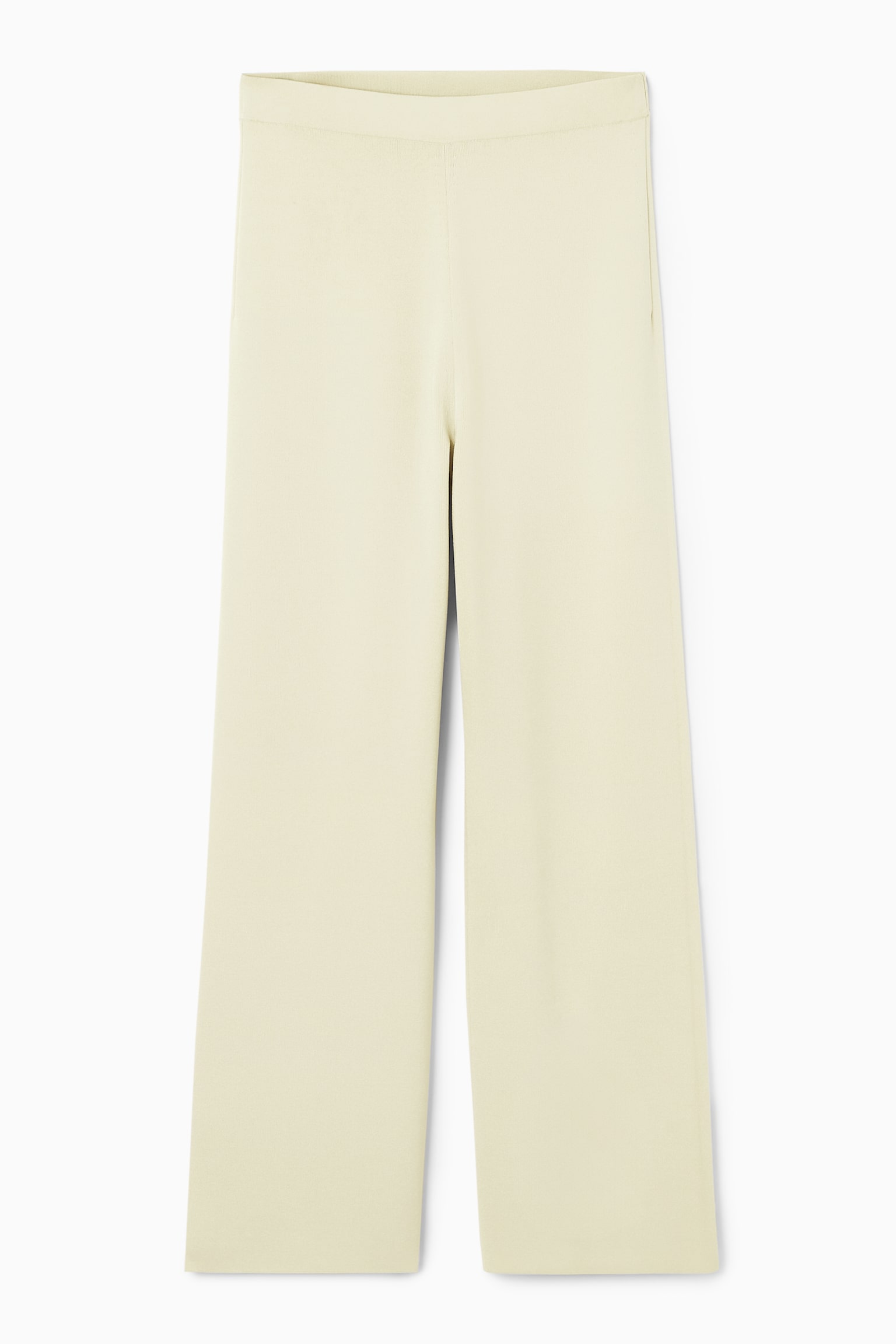 STRAIGHT-LEG KNITTED TROUSERS - BEIGE