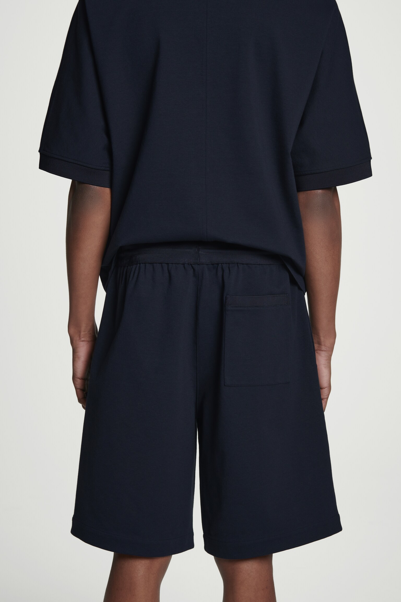 JOGGINGSHORTS AUS MERZERISIERTEM JERSEY - NAVYBLAU - 3