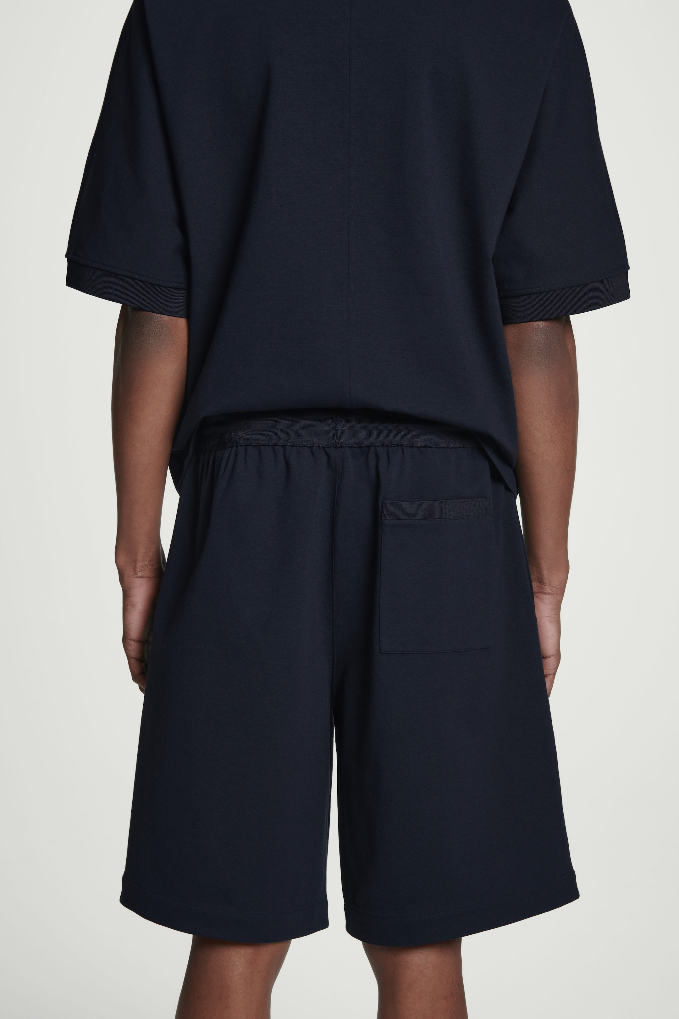 MERCERISED-JERSEY TRACK SHORTS
