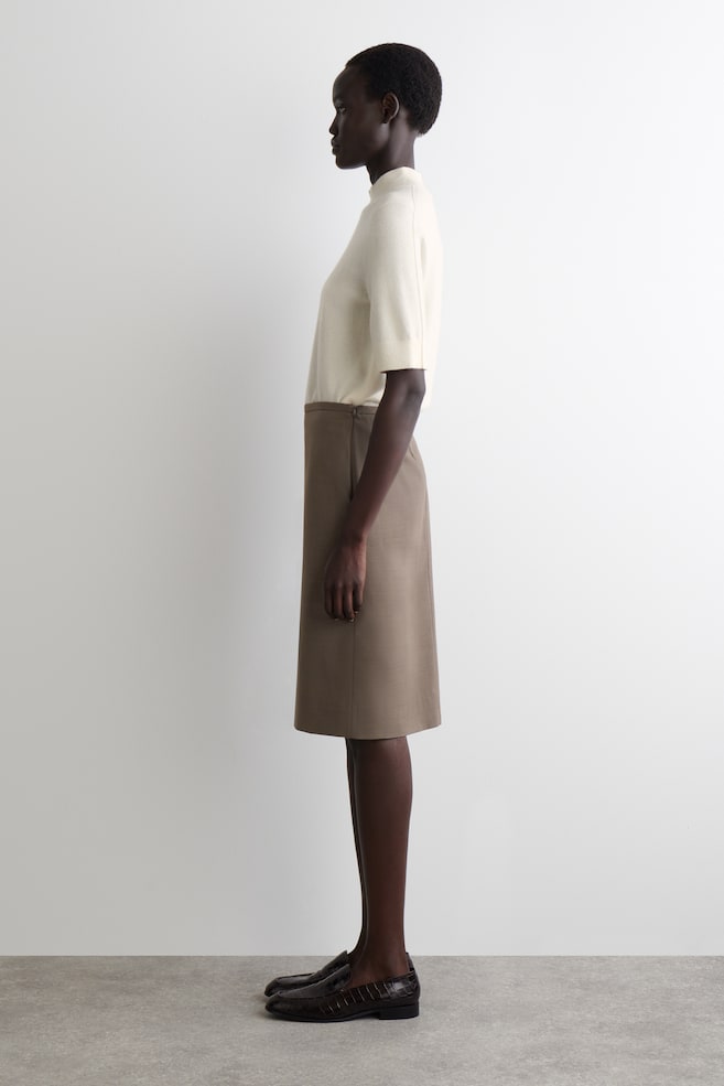 Chandail en tricot torsadé de laine mélangée - Beige clair - FEMME | H&M CA