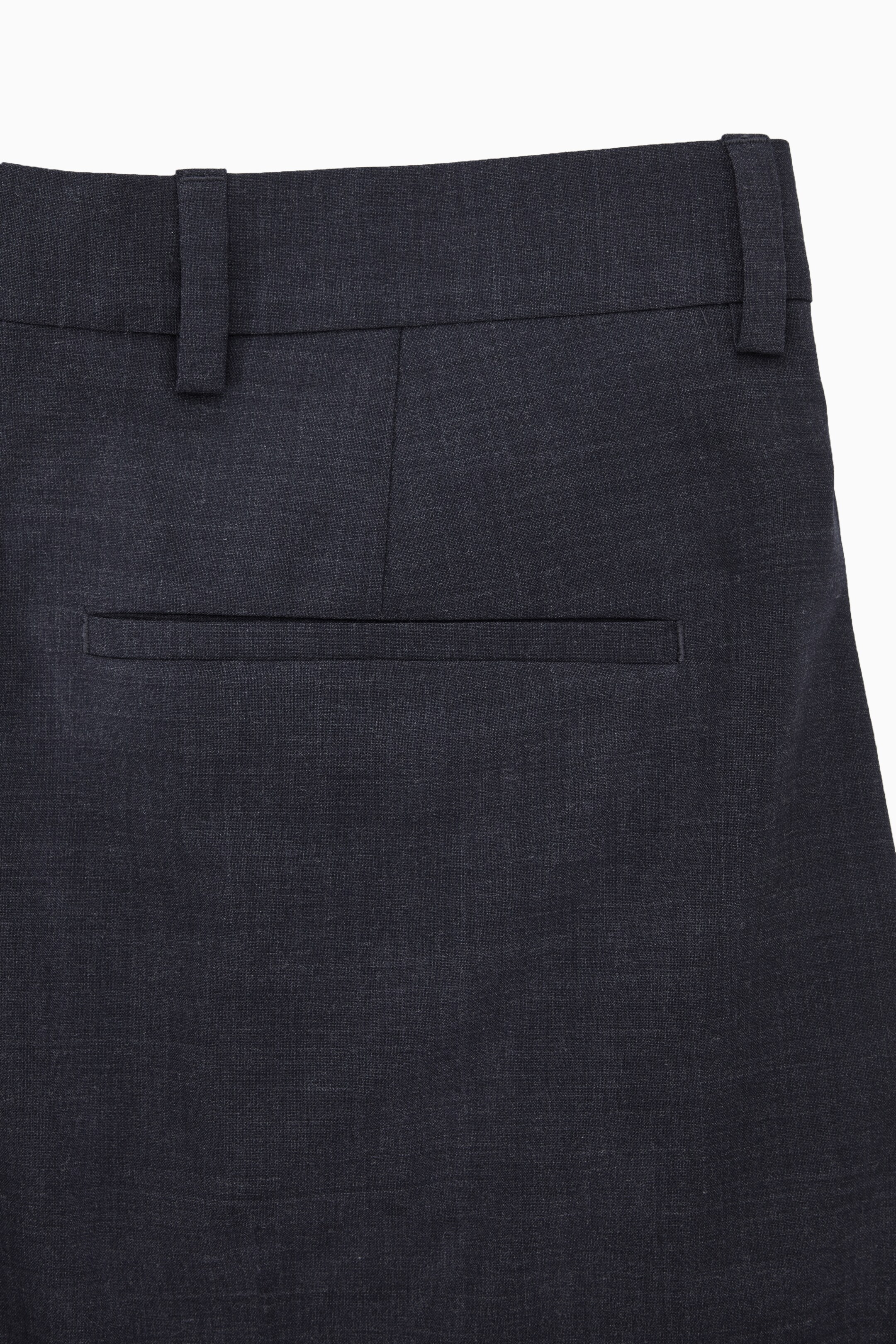 View larger image: PLEATED WIDE-LEG WOOL SHORTS - NAVY - Men | H&M GB 2