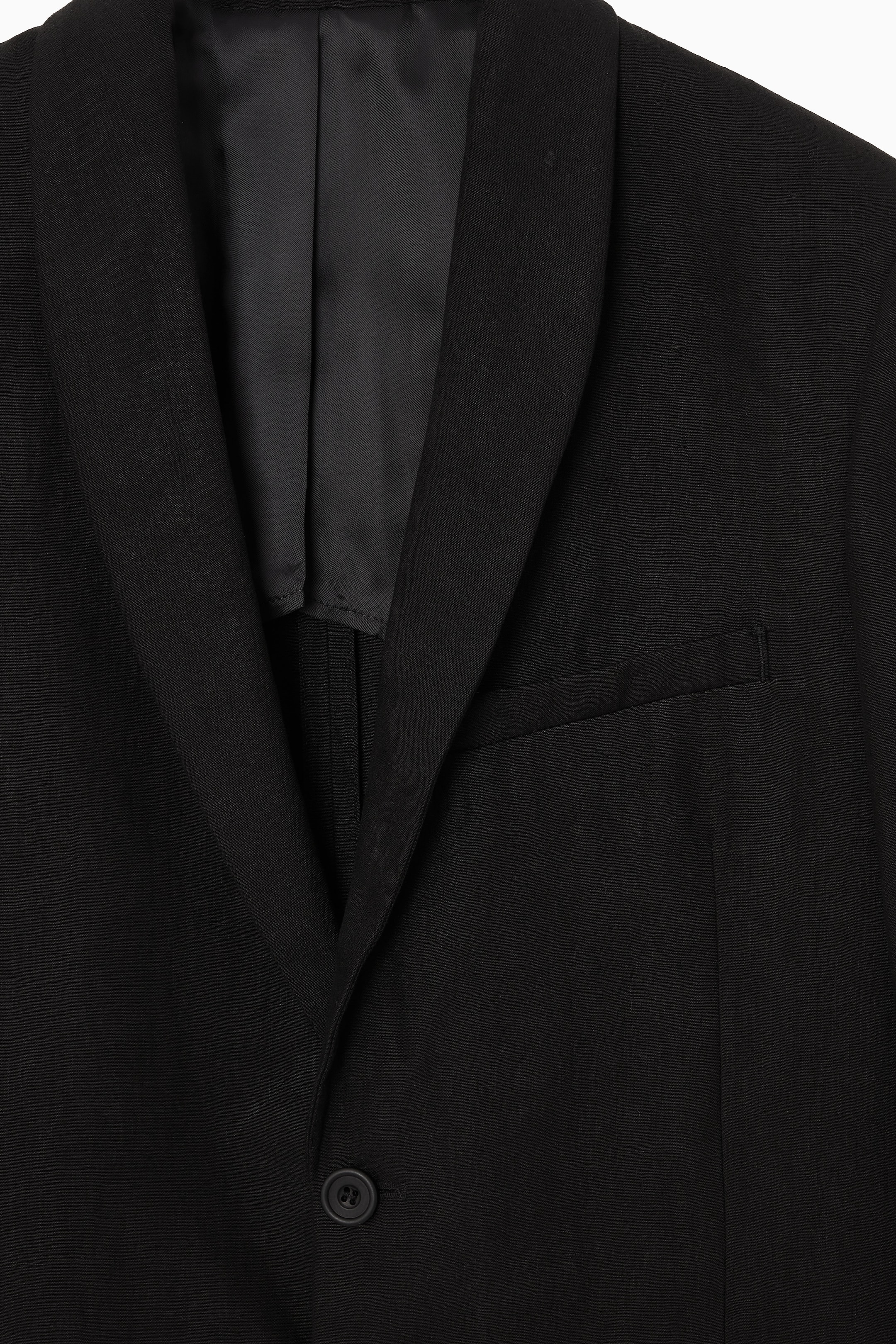 Grösseres Bild ansehen: EINREIHIGER LEINEN-BLAZER MIT NORMALER PASSFORM - SCHWARZ - HERREN | H&M CH 2
