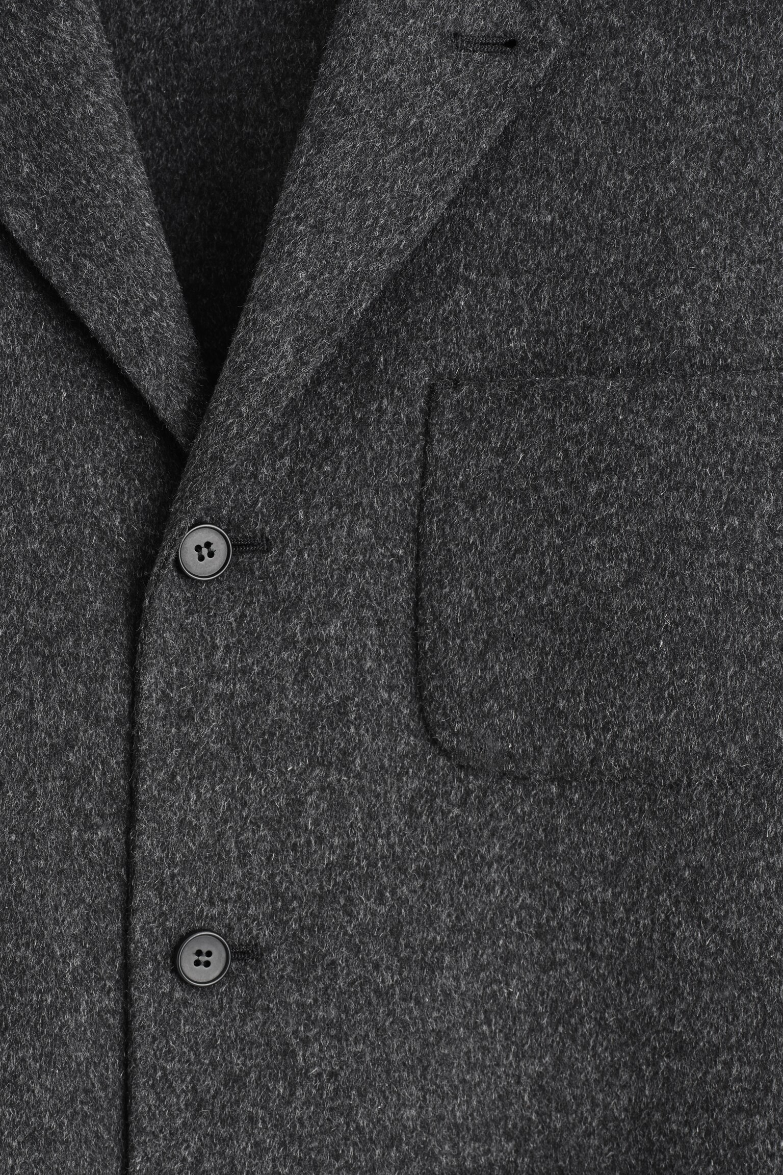 BLAZER DÉCONTRACTÉ EN LAINE DOUBLE FACE - CHARBON/BRUN - 5
