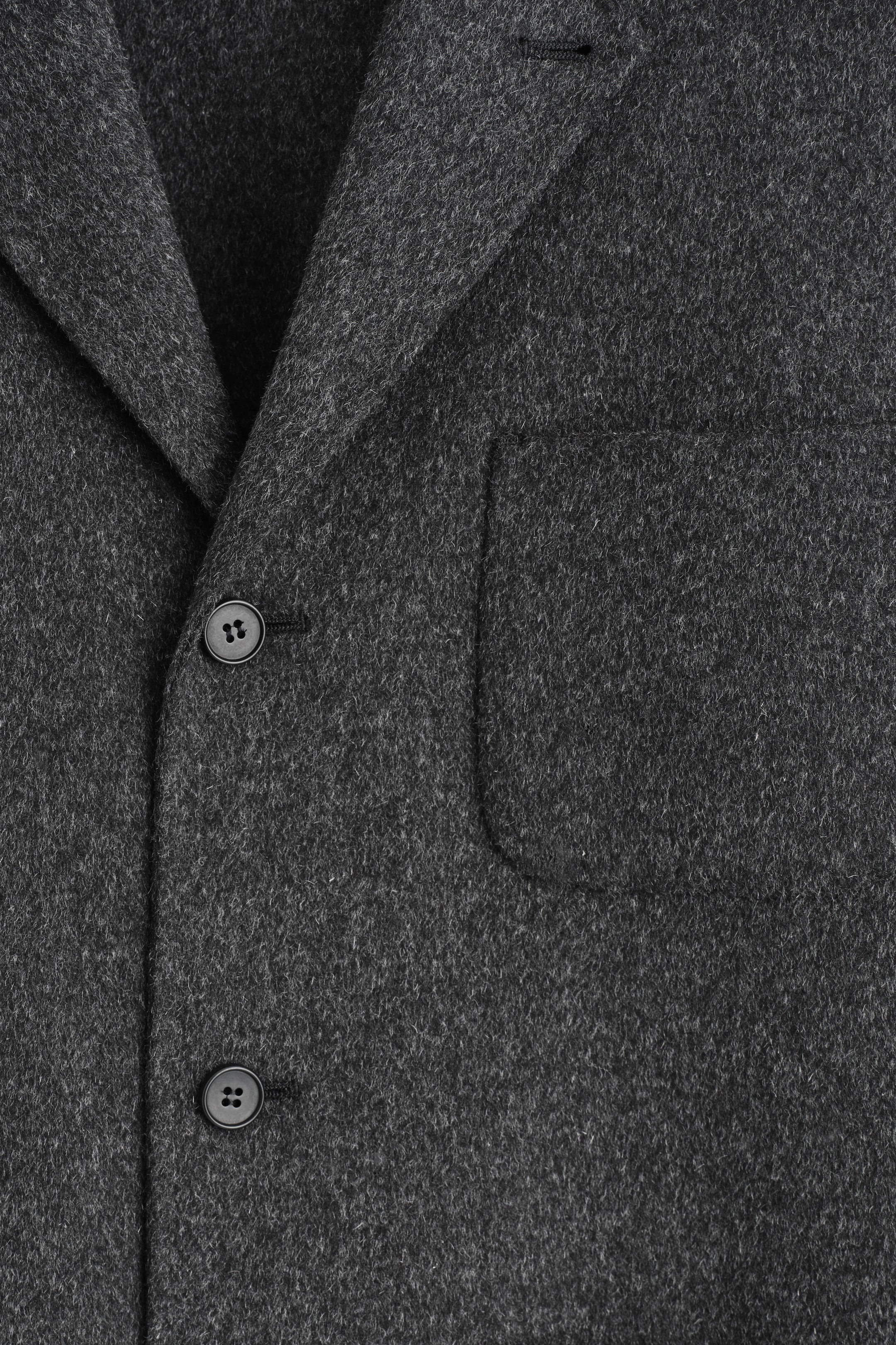 Προβολή μεγαλύτερης εικόνας: UNSTRUCTURED DOUBLE-FACED WOOL BLAZER - ΑΝΘΡΑΚΙ - Men | H&M GR 7