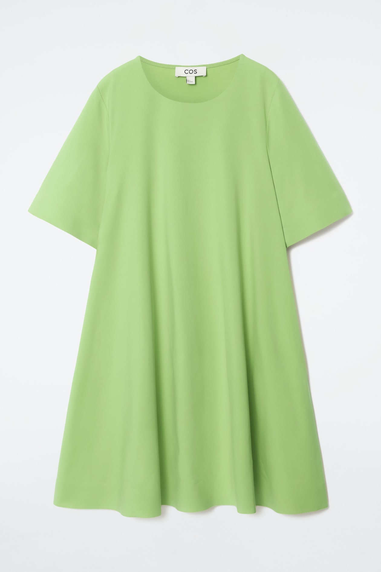 ROBE T-SHIRT COURTE BABY DOLL - VERT CLAIR | COS