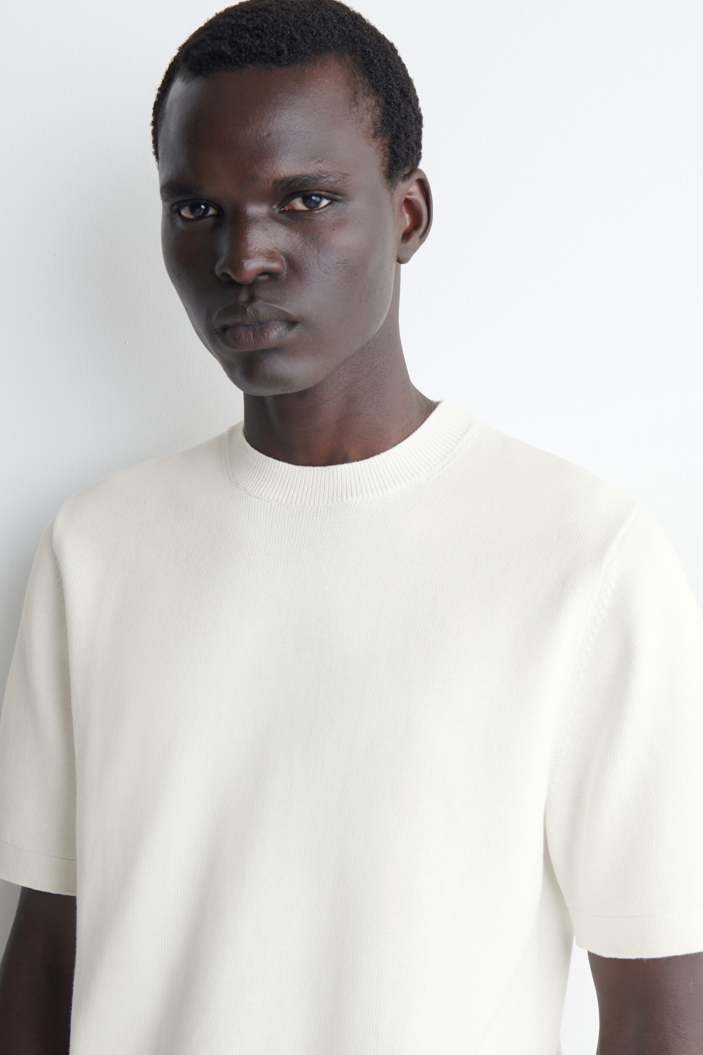KNITTED COTTON T-SHIRT - thumbnail 5