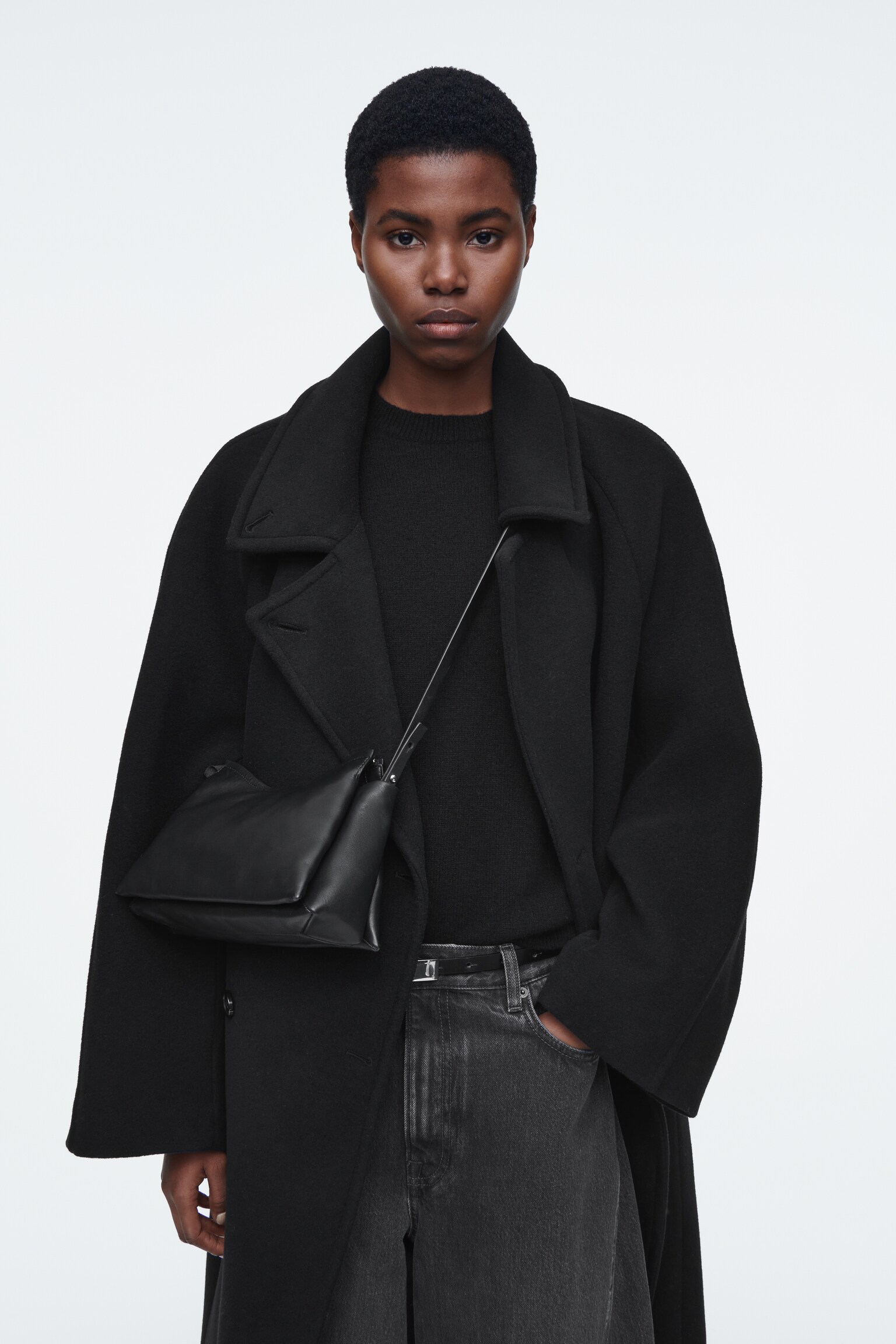 BORSA A TRACOLLA TOME MINI IN PELLE - NERO - 4