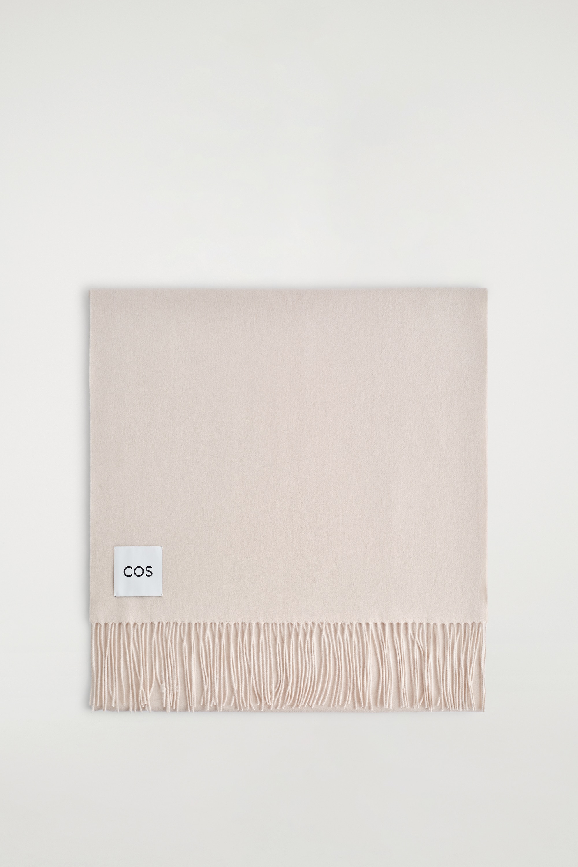 FRINGED WOOL SCARF - ECRU/PLUM/BEIGE/HRDZAVÁ