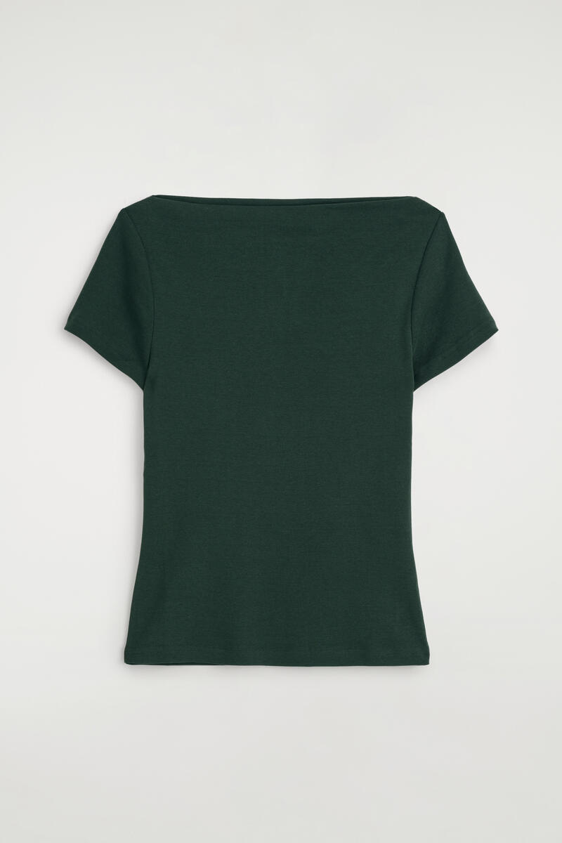 Slim Boat-Neck Cotton T-Shirt