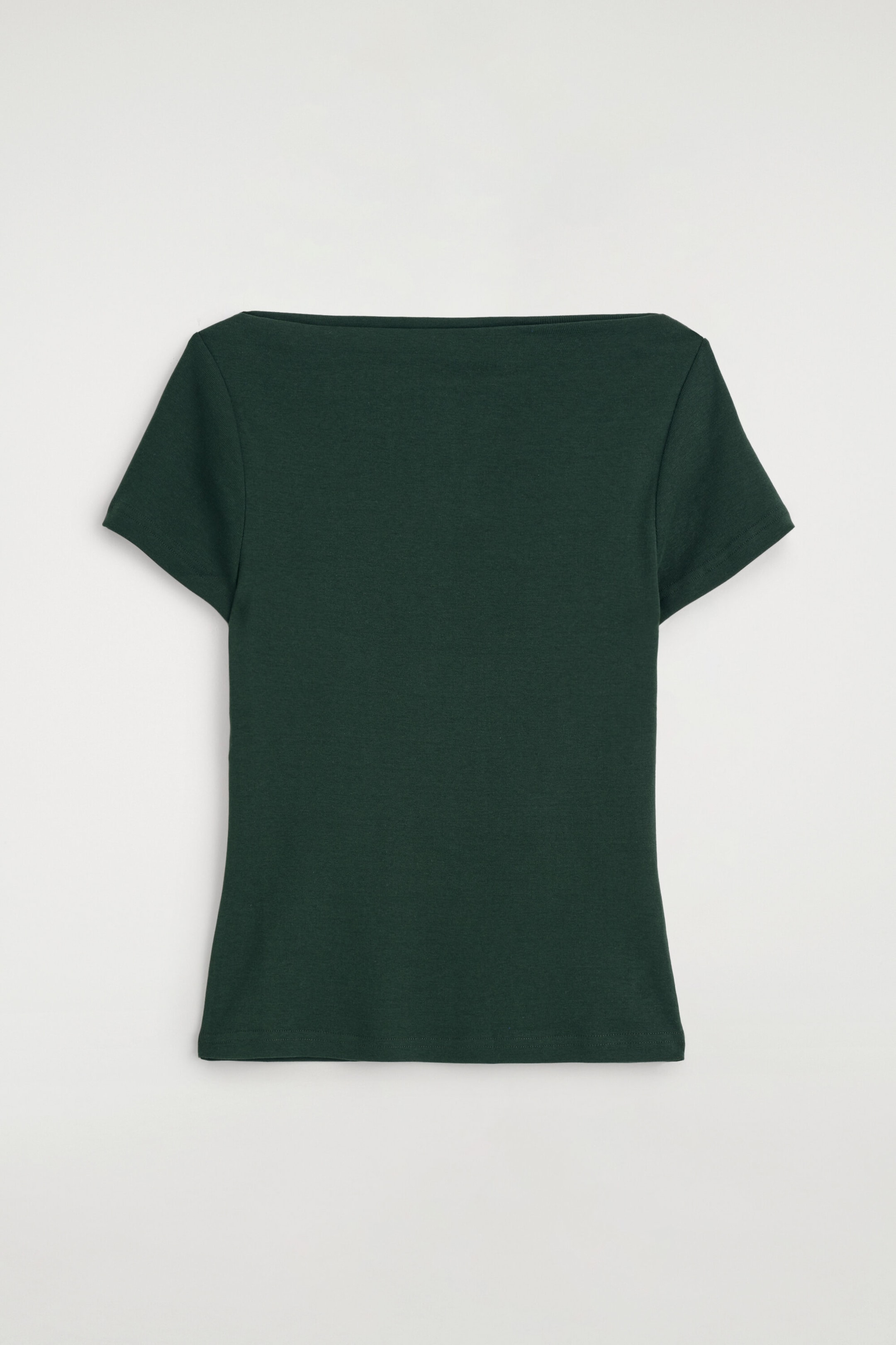SLIM BOAT-NECK COTTON T-SHIRT