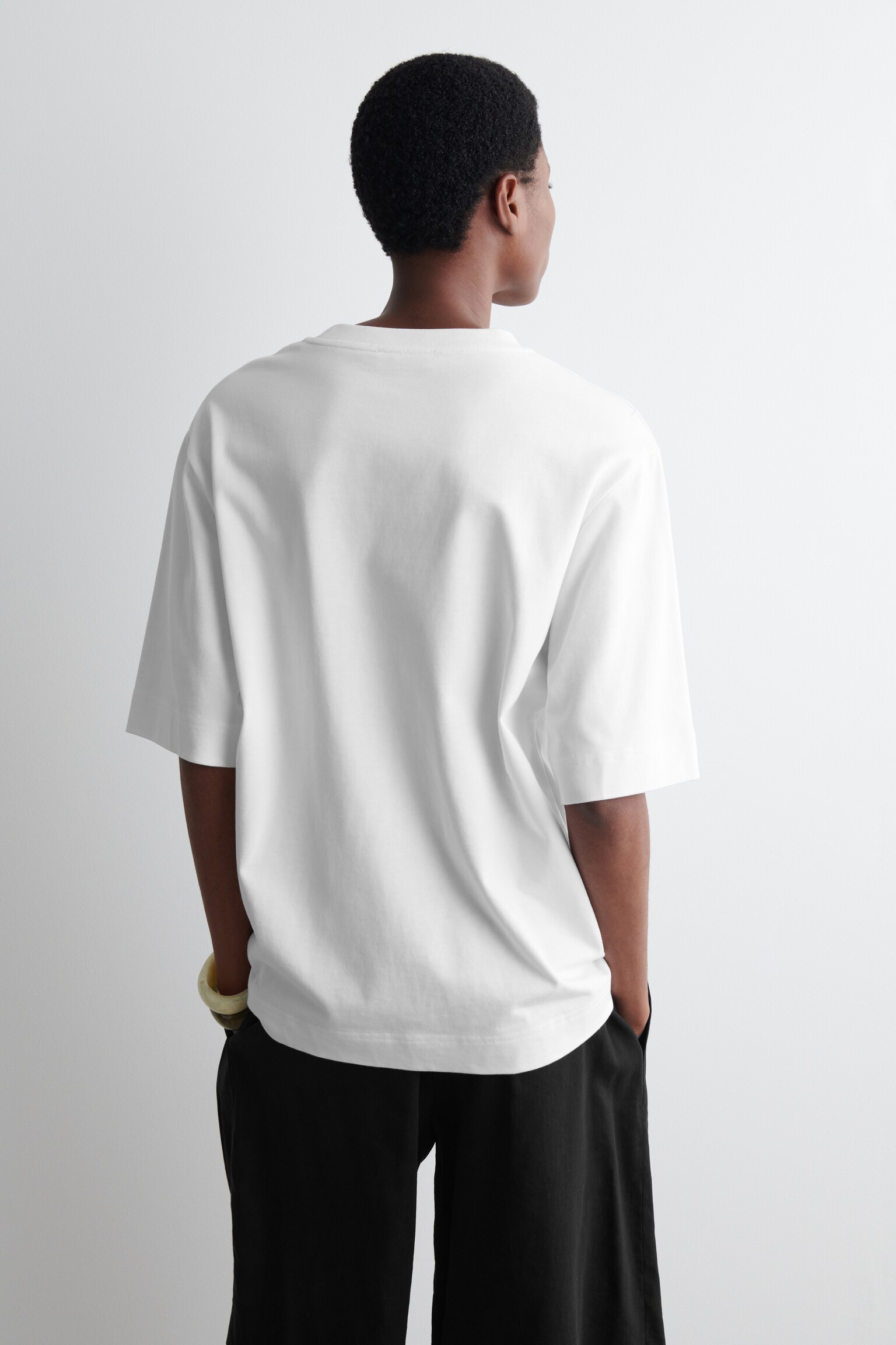 T-SHIRT OVERSIZE - BLANC/NOIR - 5